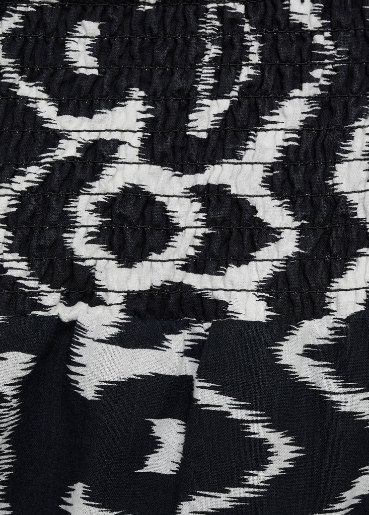 Printed straight trousers — Black