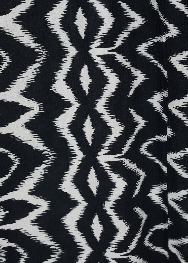 Printed straight trousers — Black