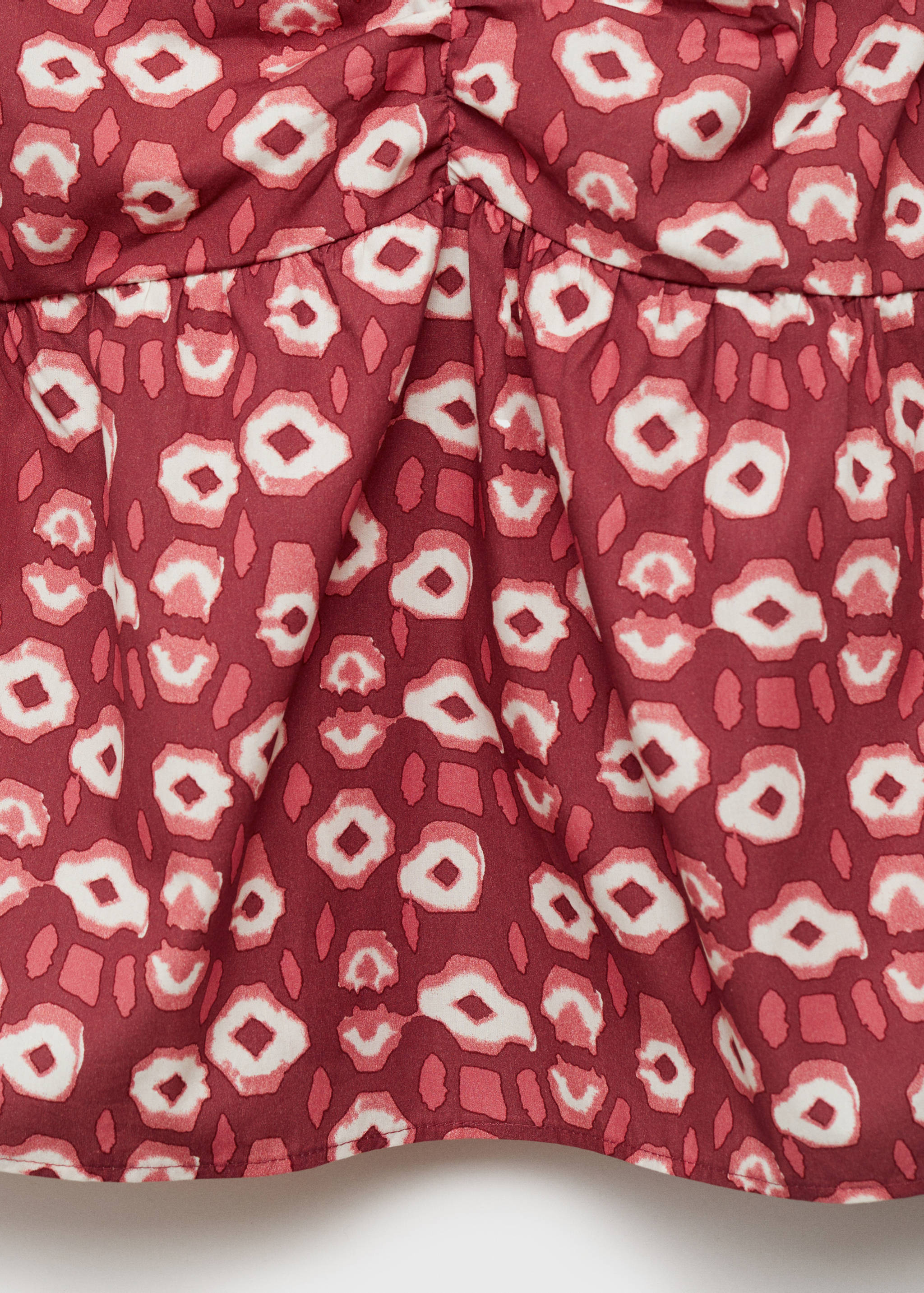 Vestido fruncido estampado - Detalle del artículo 0