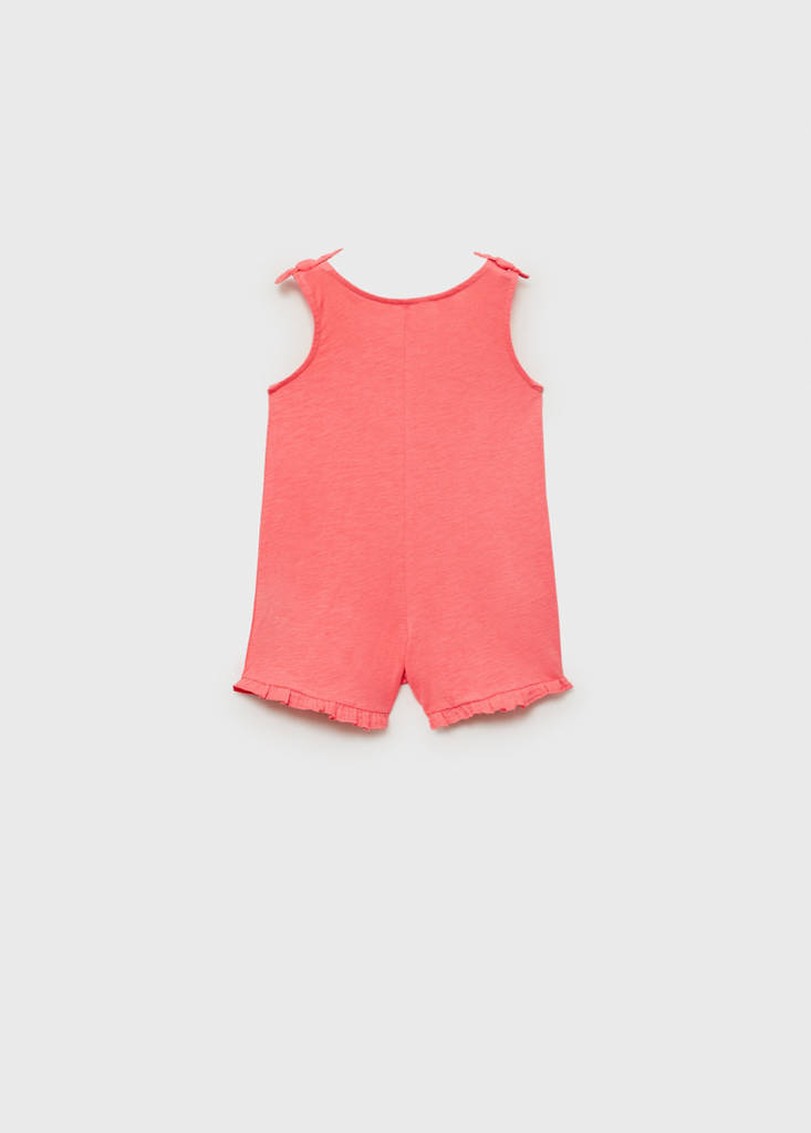 Short jumpsuit with bow detail