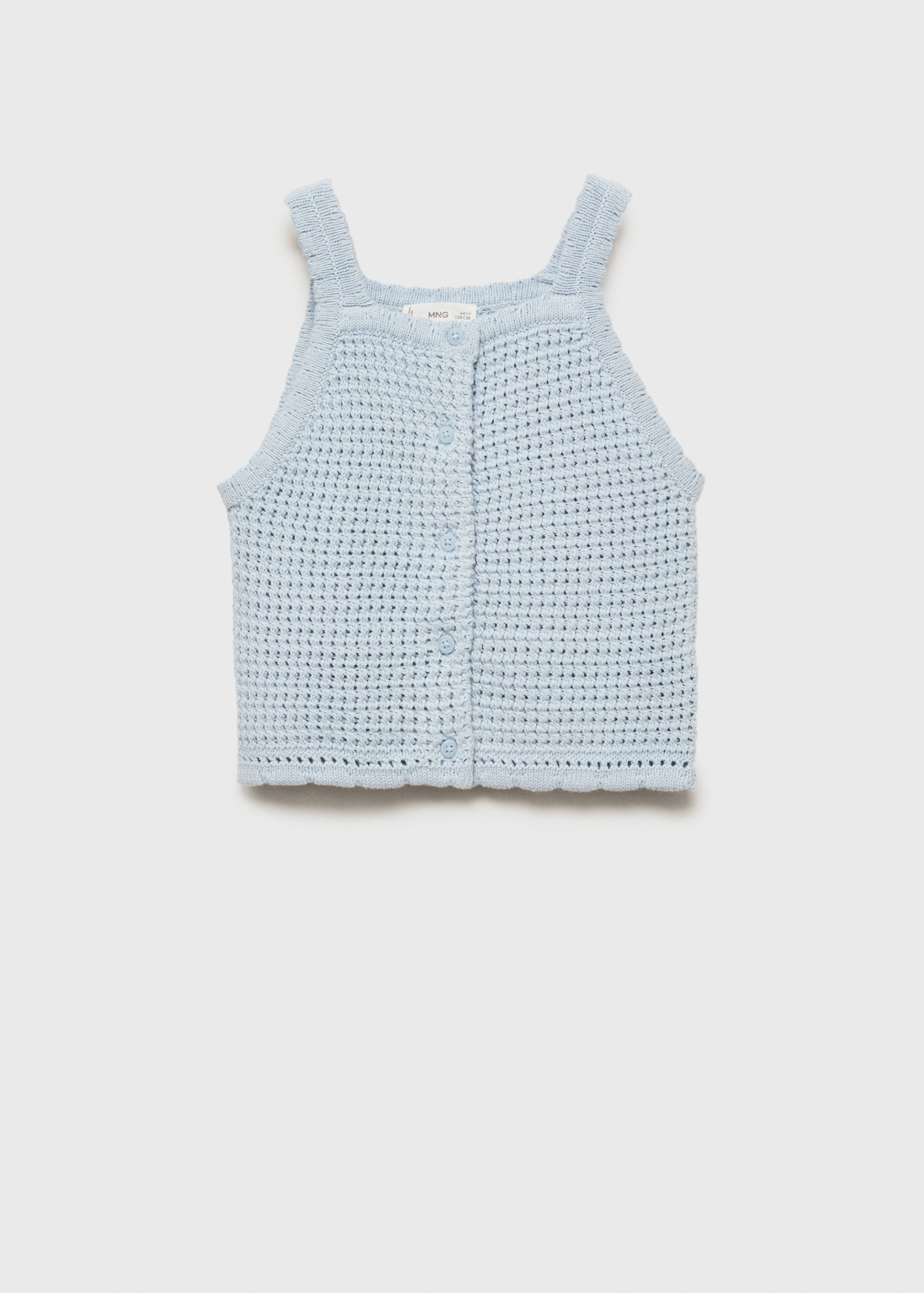 Buttoned knit top - Article without model