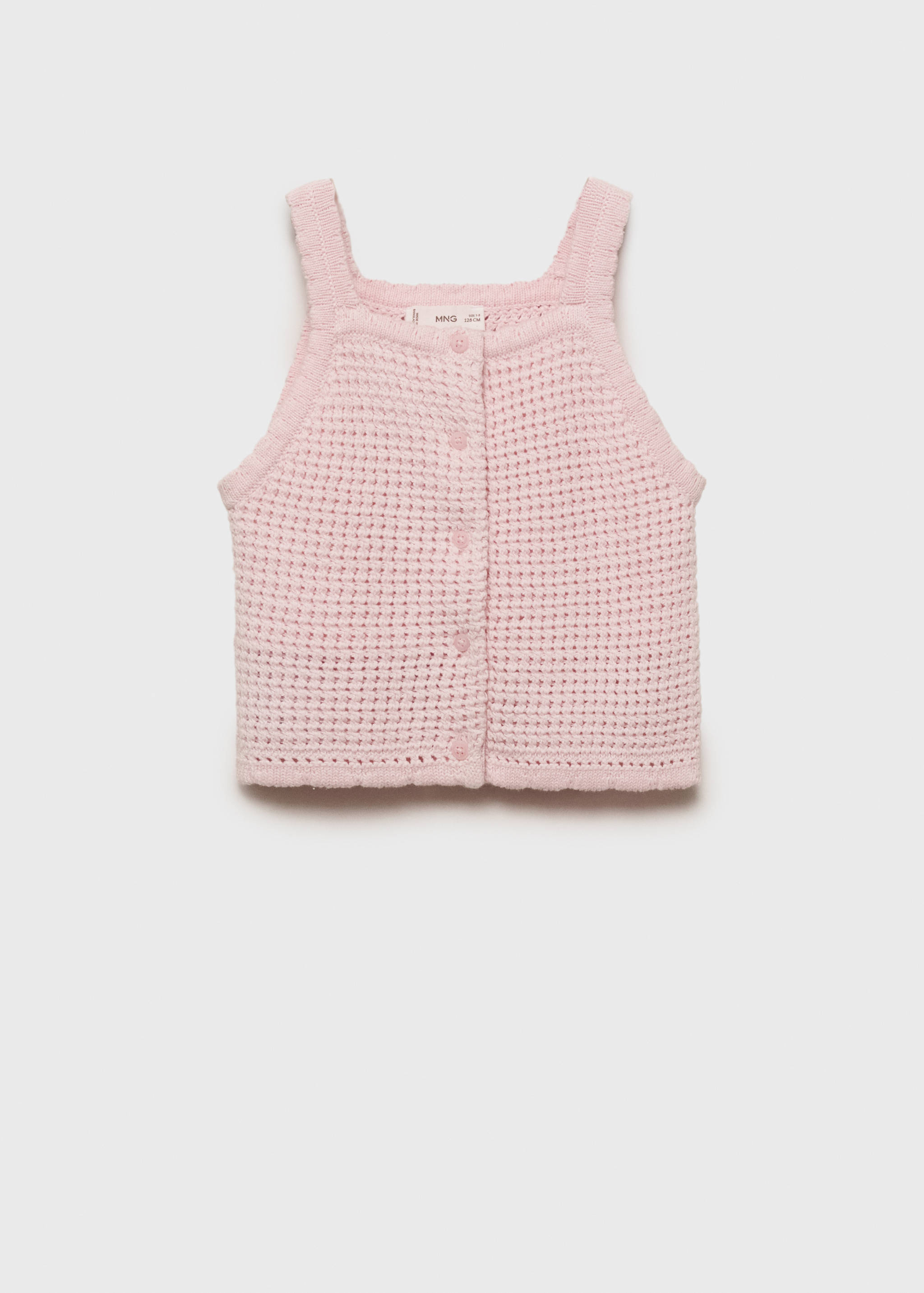 Buttoned knit top - Article without model