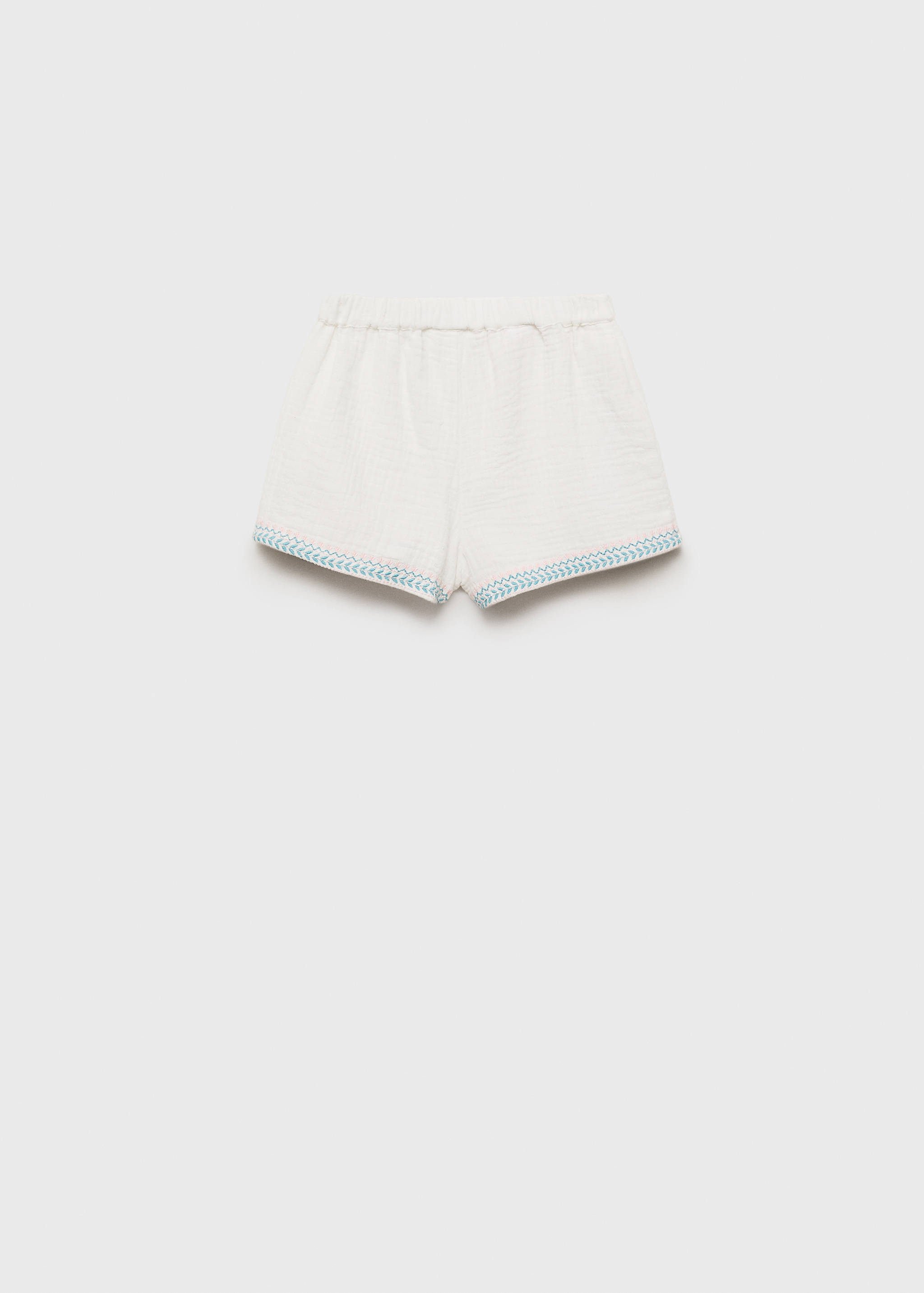 Bambula embroidered shorts - Reverse of the article