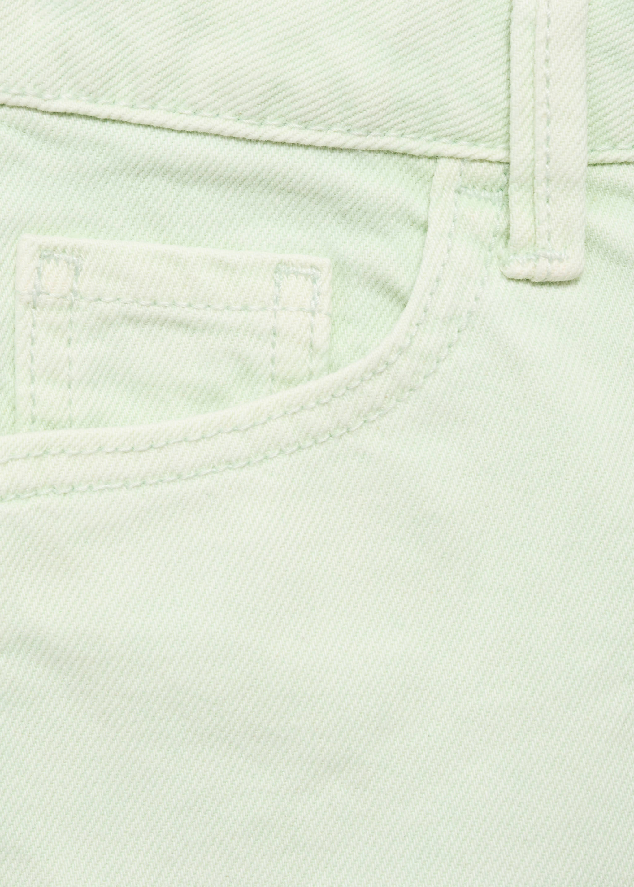 Denim shorts with frayed hem - Details of the article 8