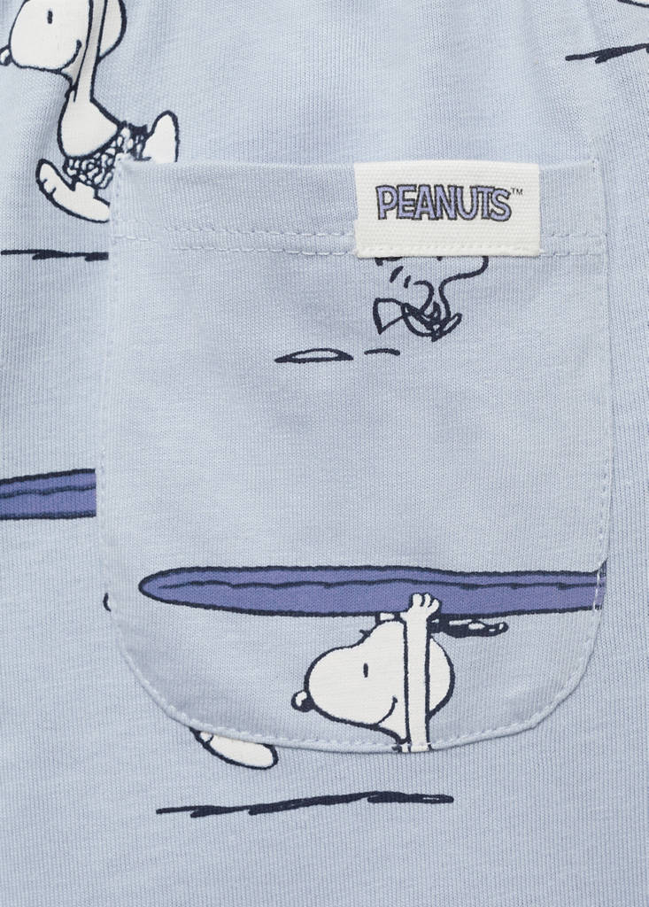 Snoopy bermuda shorts — Sky Blue