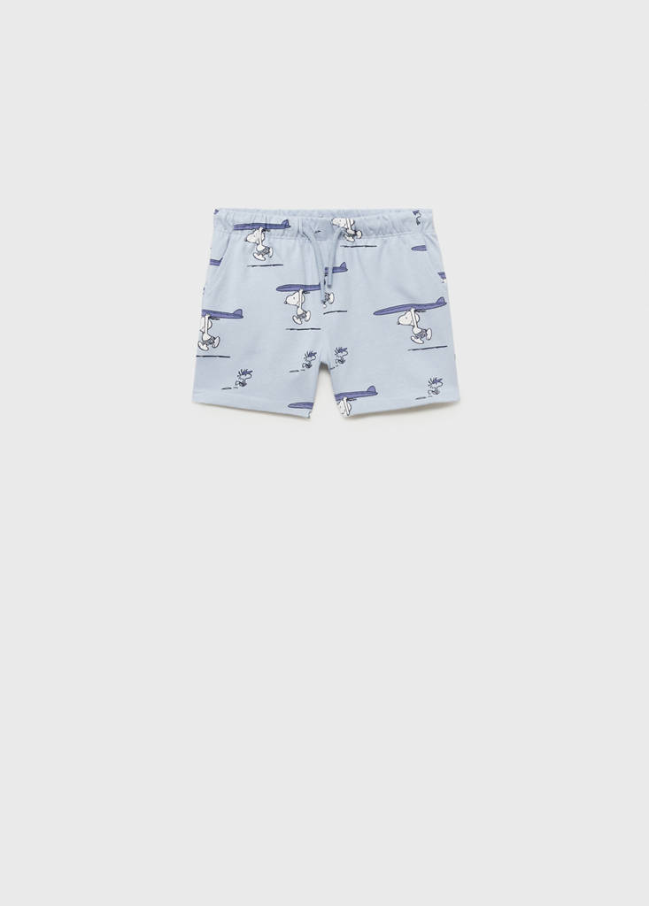 Snoopy bermuda shorts — Sky Blue