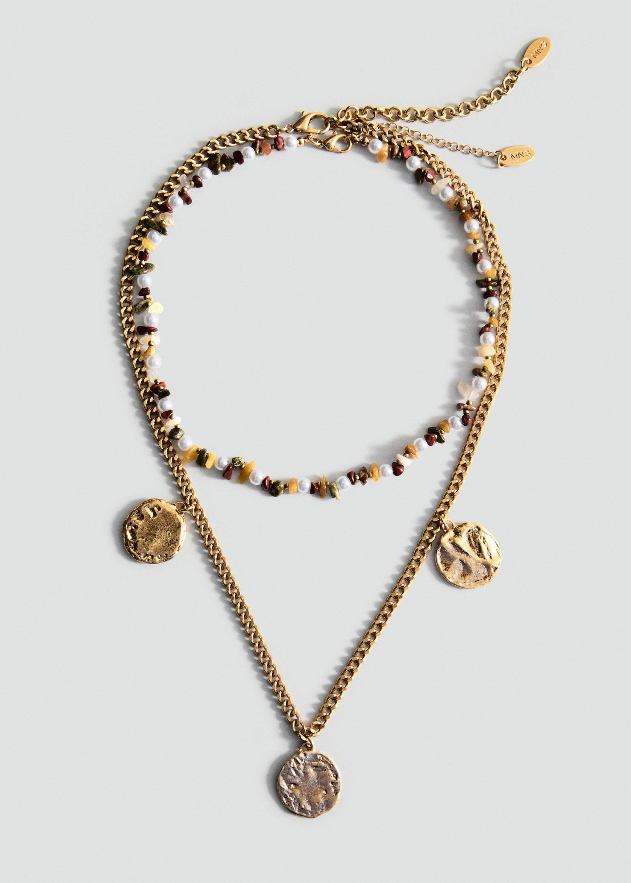 Collier à double pendentif combiné - Article sans modèle