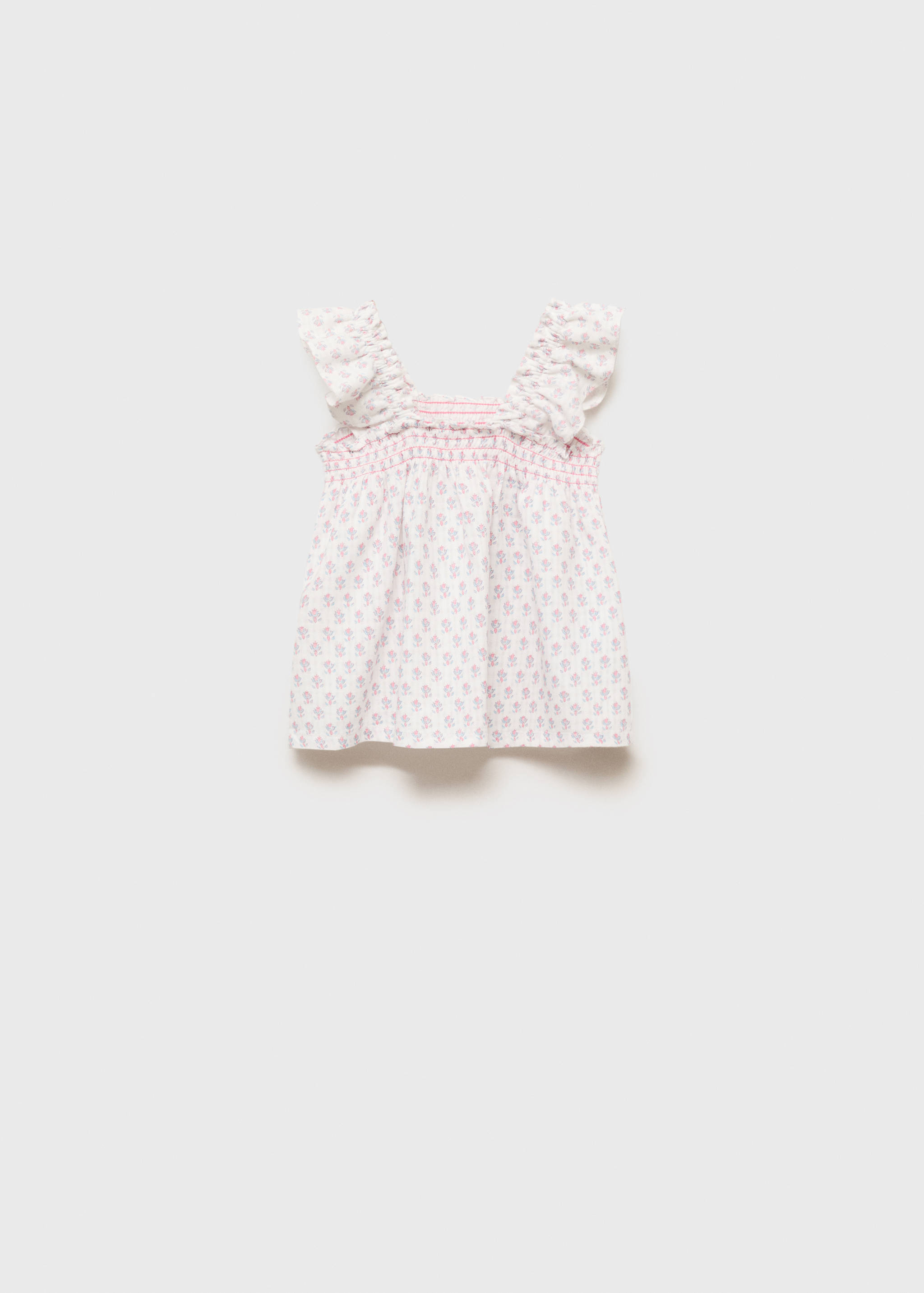 Ruffled embroidered blouse - Reverse of the article