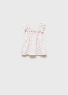 Ruffled embroidered blouse — White 5