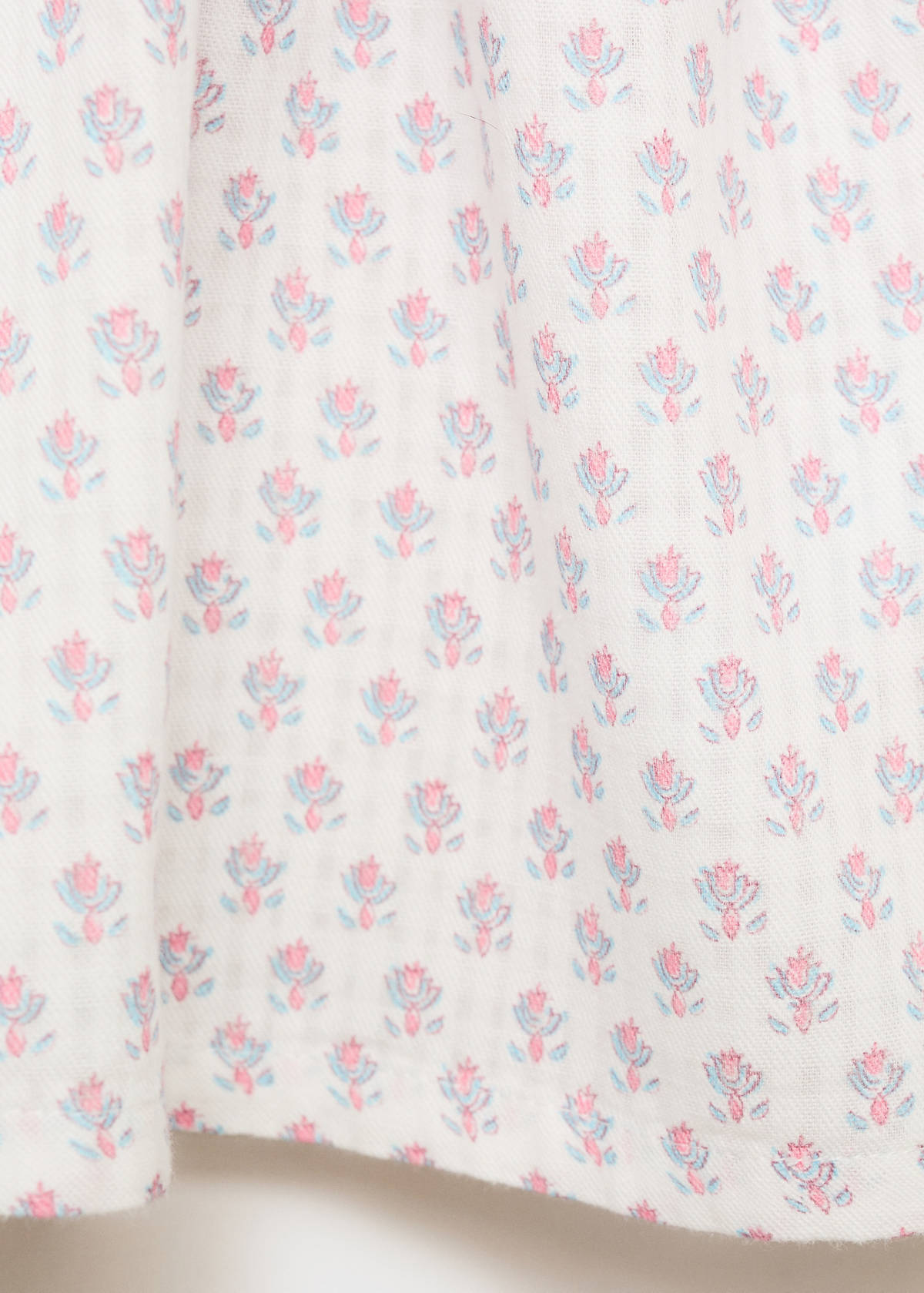 Ruffled embroidered blouse — White
