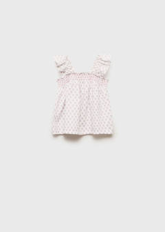 Ruffled embroidered blouse — White 3