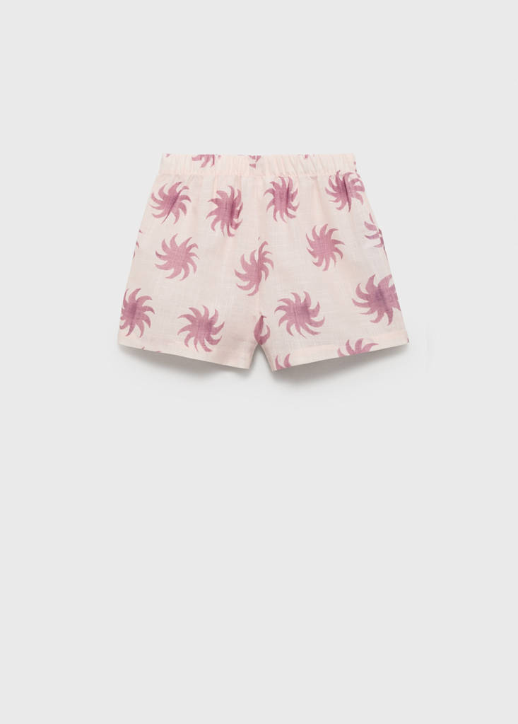 Printed cotton shorts — Pink