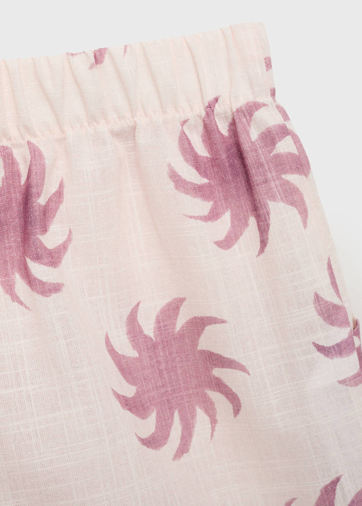 Printed cotton shorts — Pink