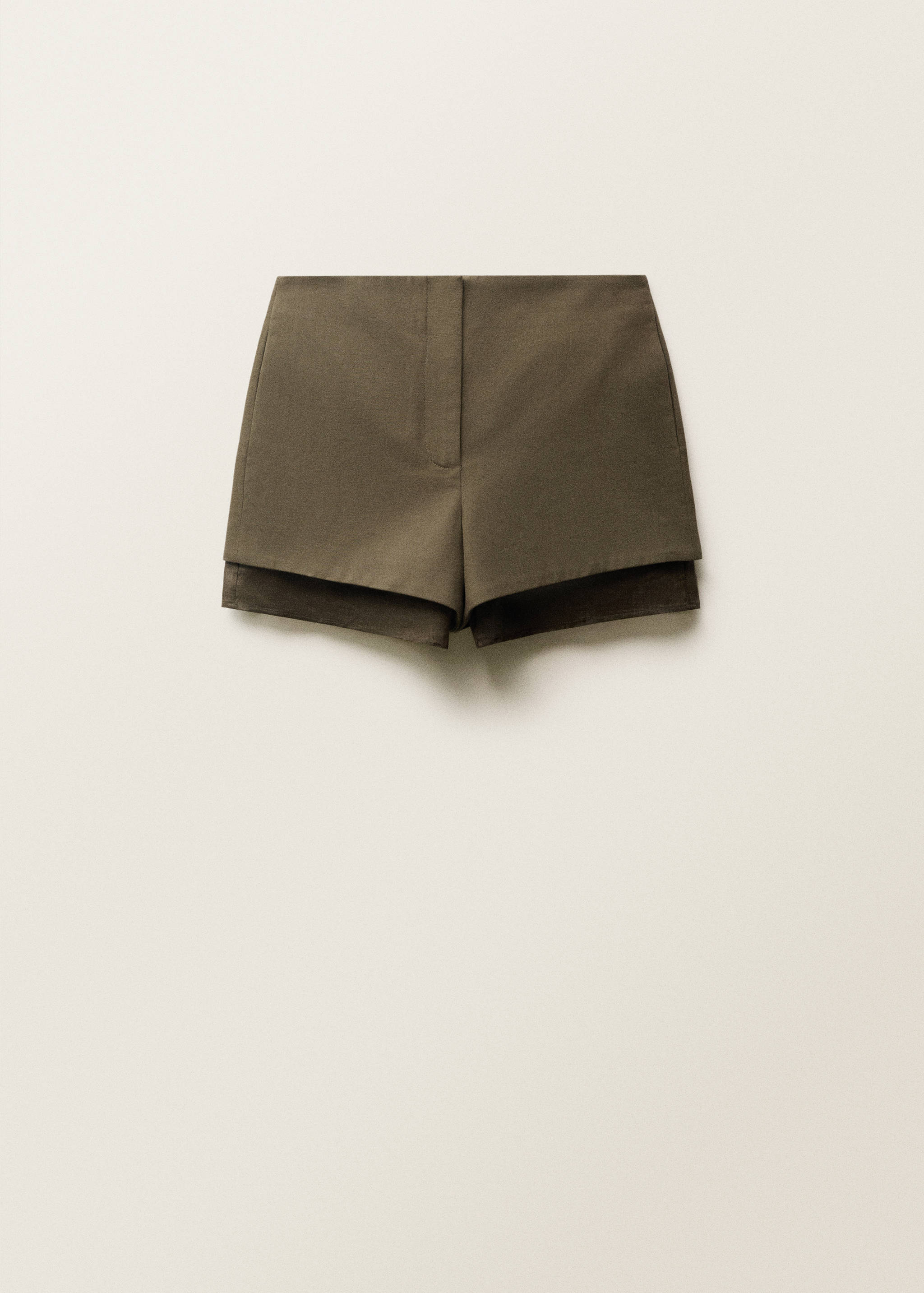 Combined linen-blend shorts - Article without model