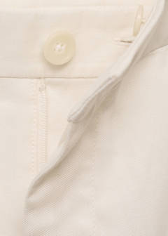 Straight fluid bermuda shorts — Ecru 8