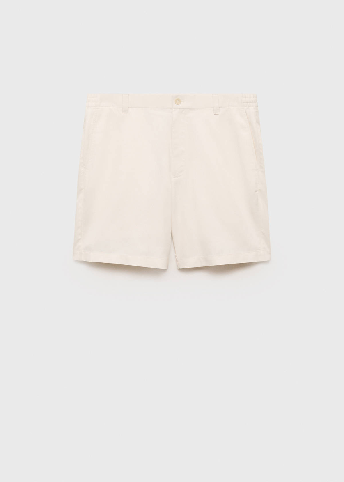 Straight fluid bermuda shorts — Ecru
