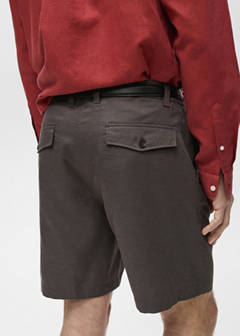 Straight fluid bermuda shorts — Chocolate 6