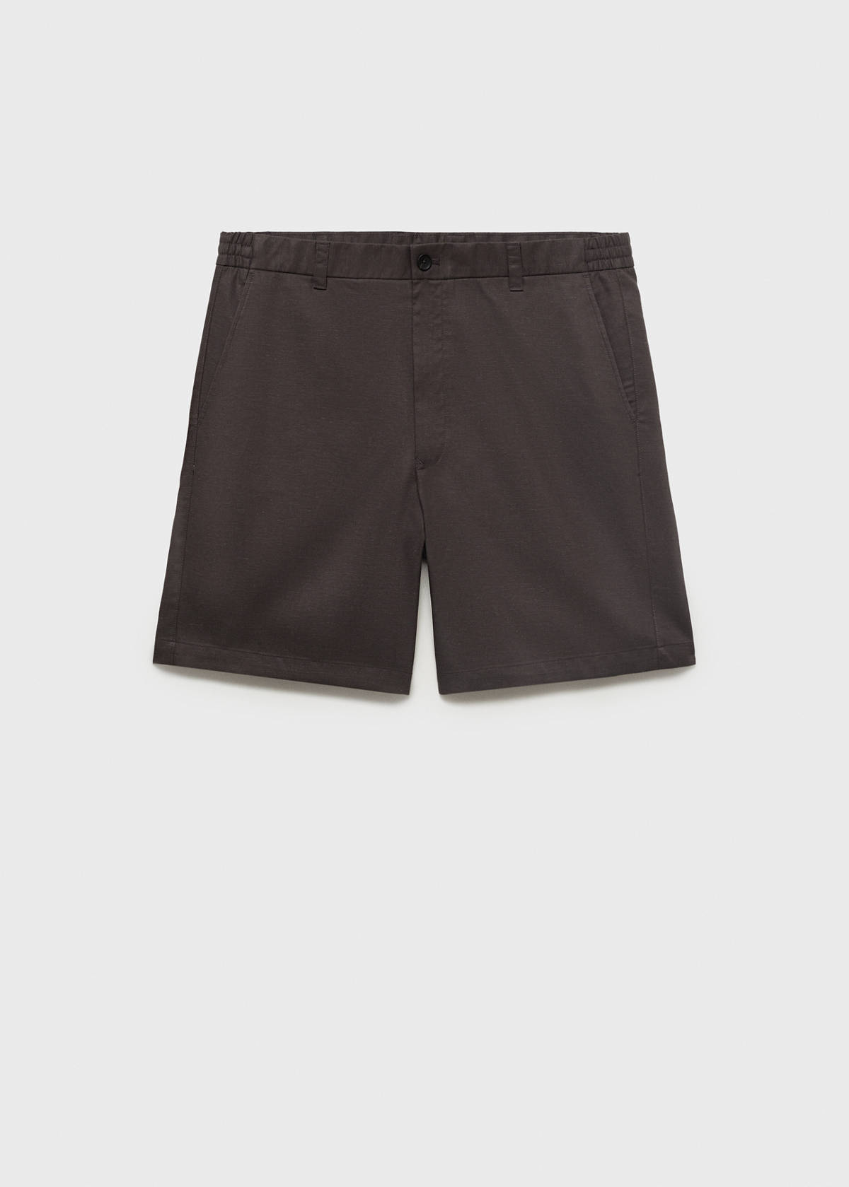 Straight fluid bermuda shorts — Chocolate