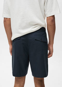 Straight fluid bermuda shorts — Dark Navy 6