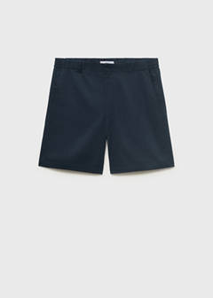 Straight fluid bermuda shorts — Dark Navy 7