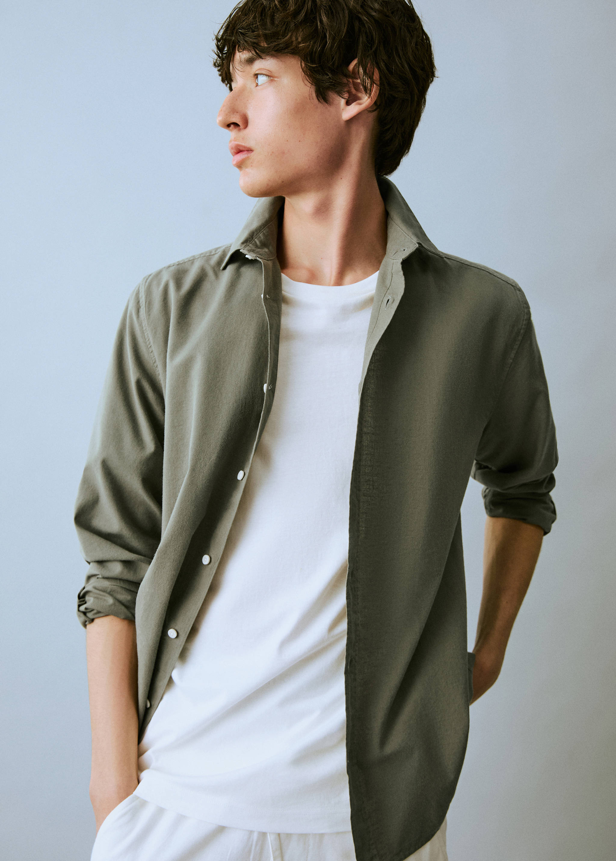 Linen oxford shirt - Medium plane