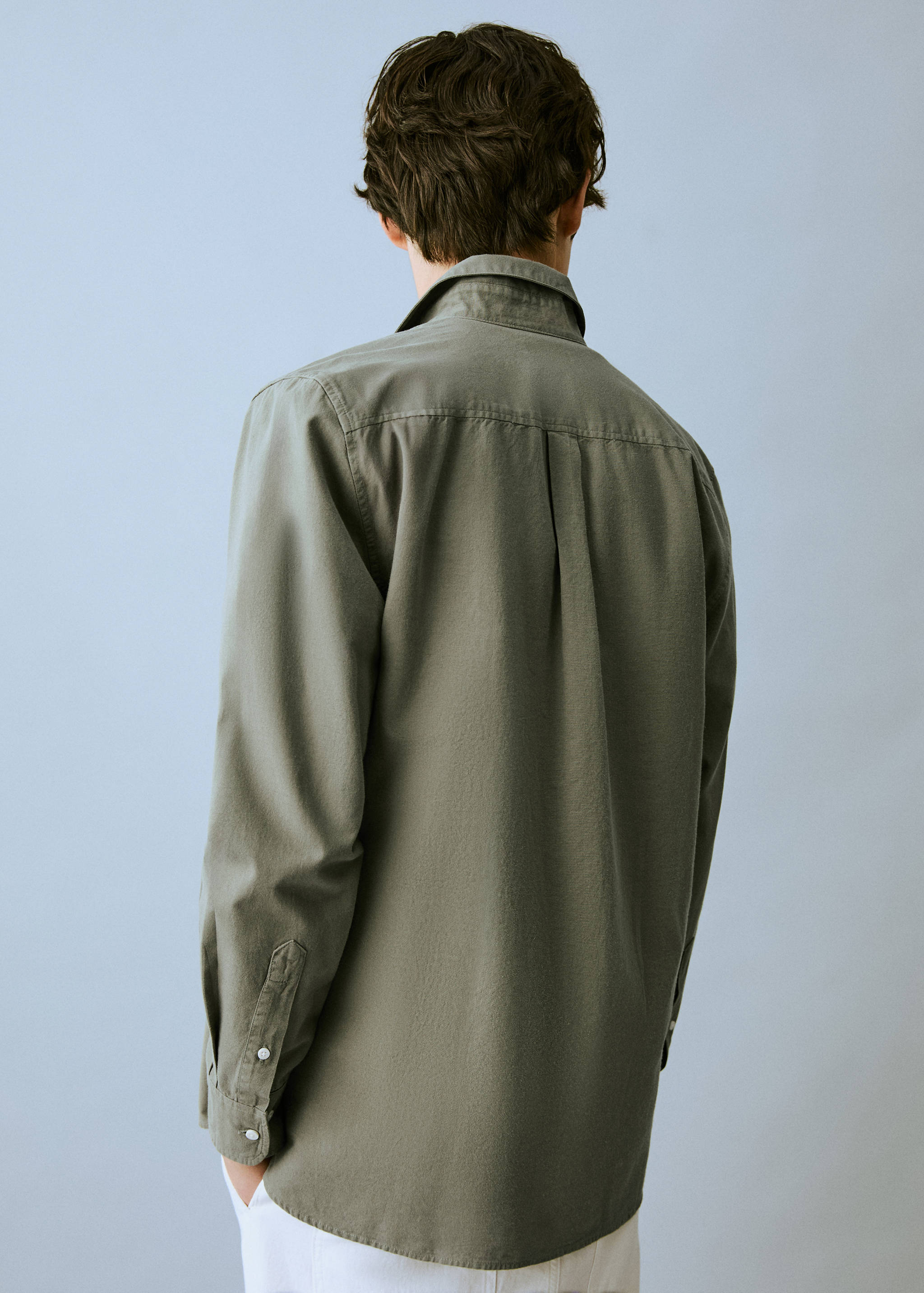 Linen oxford shirt - Reverse of the article