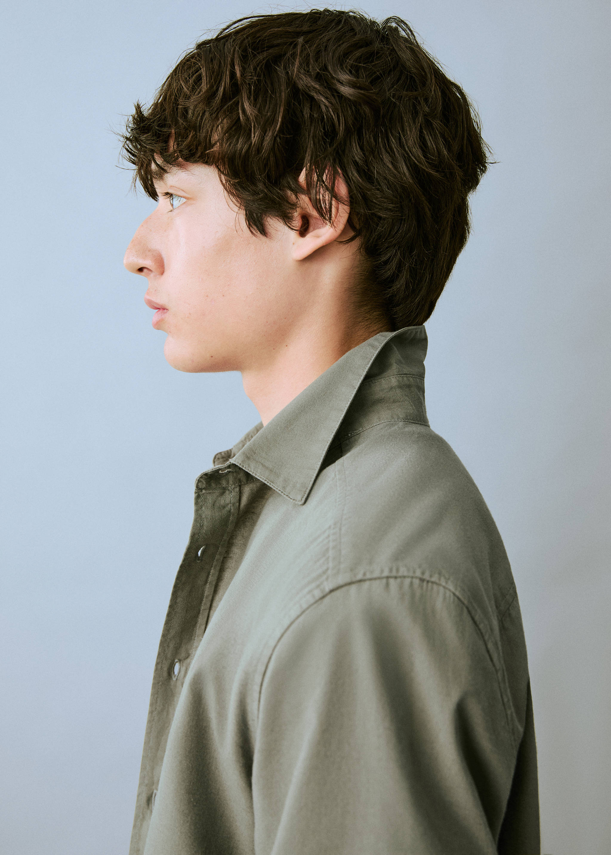 Linen oxford shirt - Details of the article 1