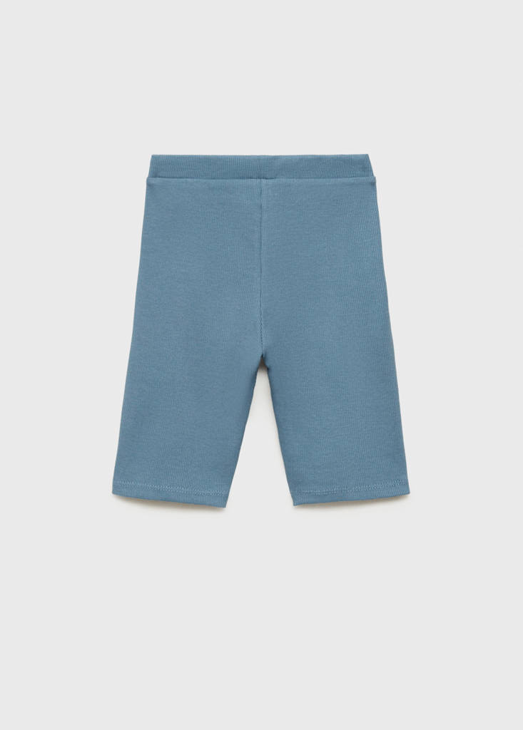 Ribbed short leggings — Petrol Blue