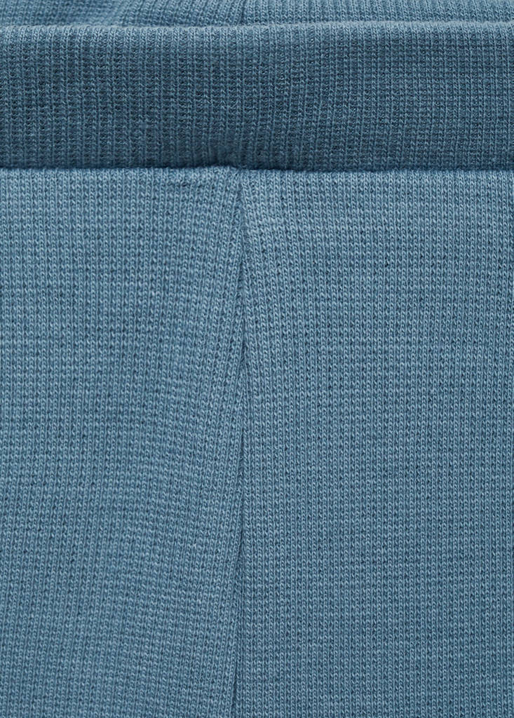Ribbed short leggings — Petrol Blue