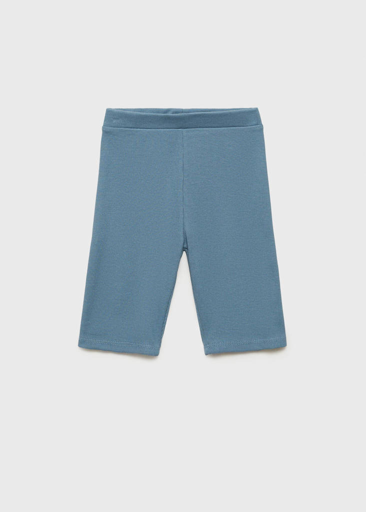 Ribbed short leggings — Petrol Blue