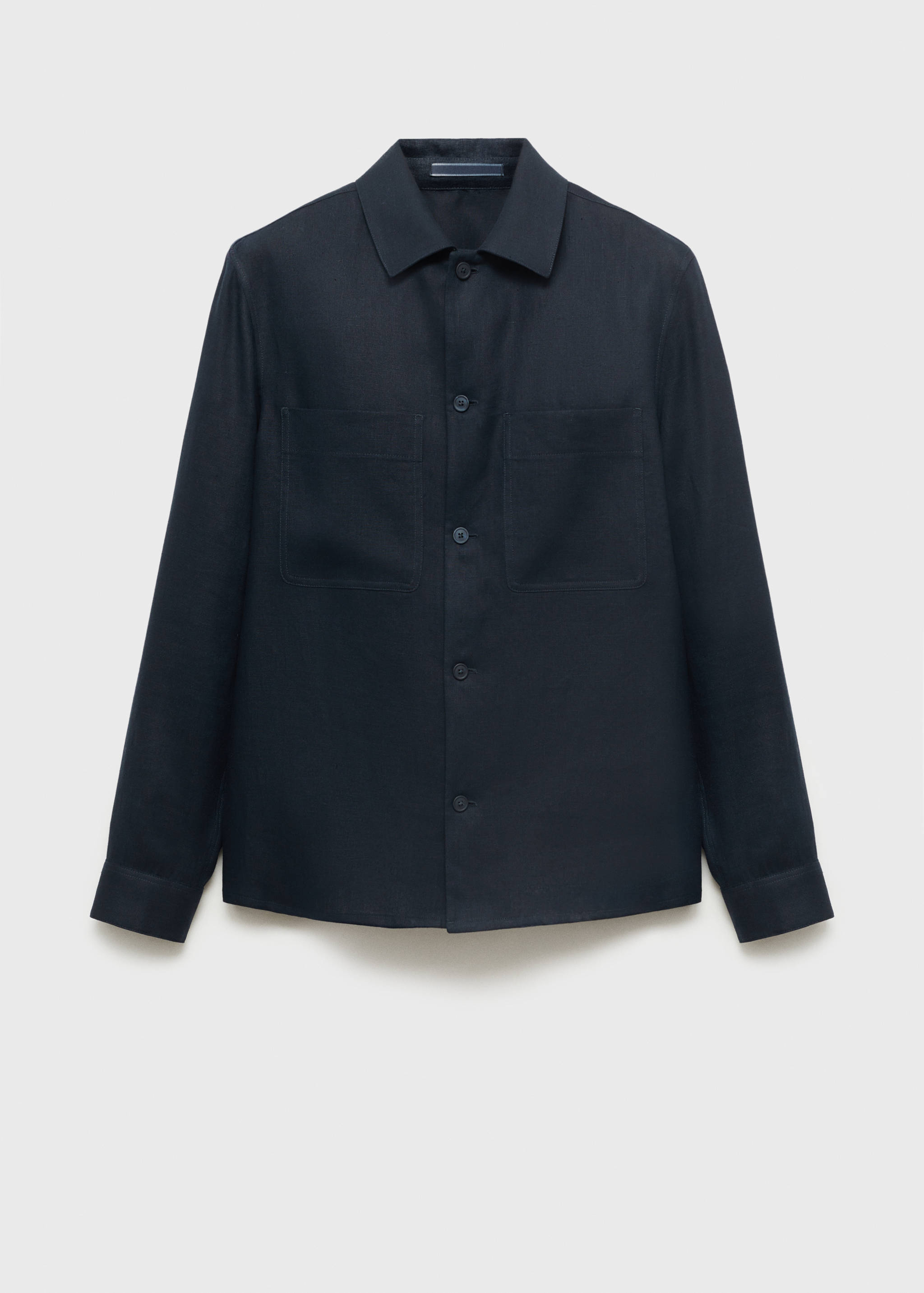 100% linen overshirt with pockets - Article without model
