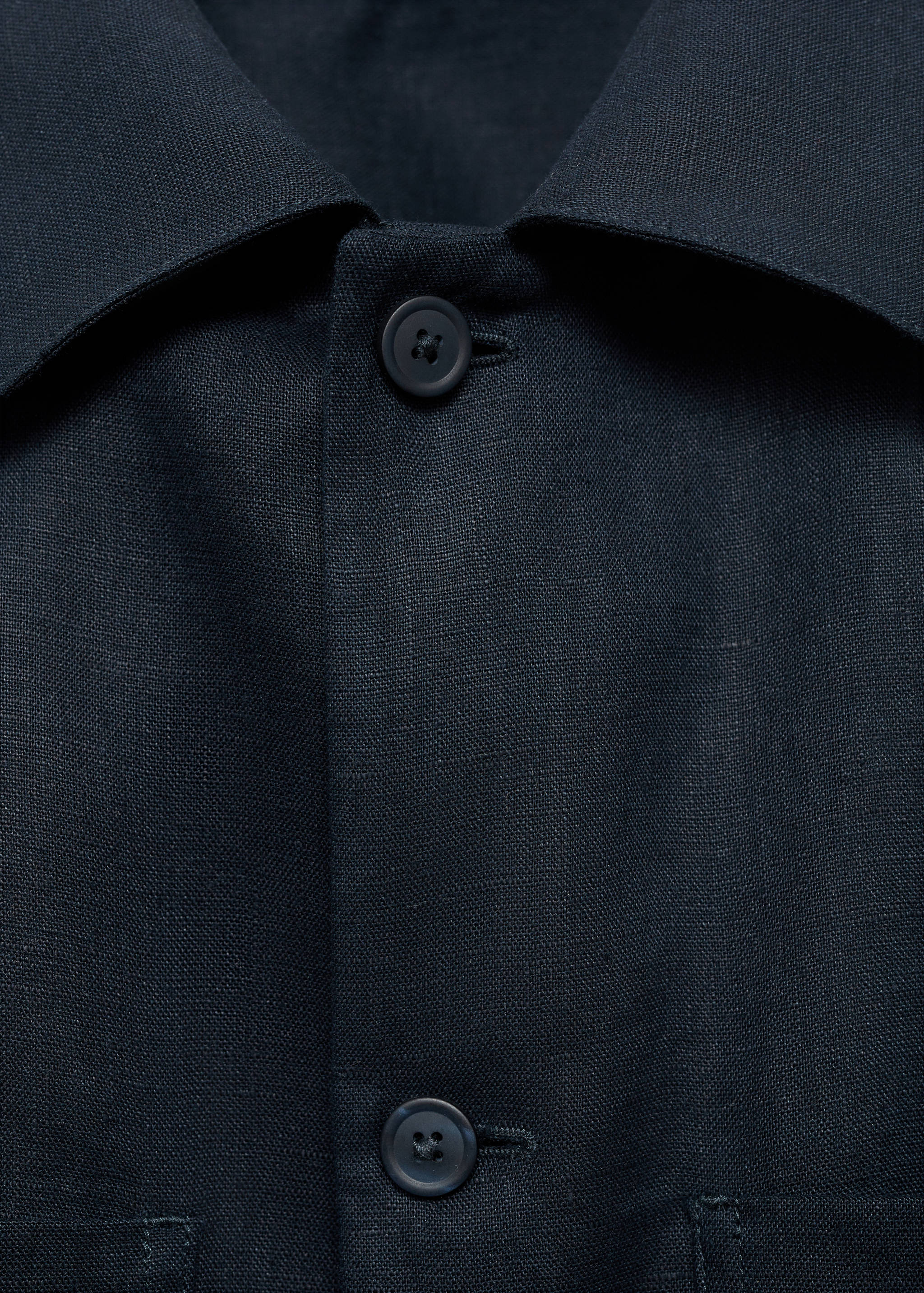 100% linen overshirt with pockets - Details of the article 8