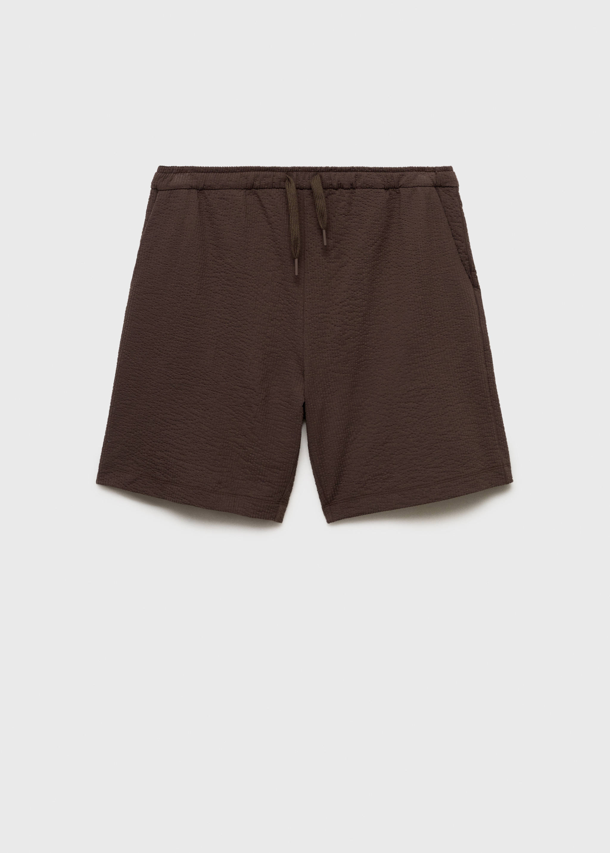 Seersucker shorts with drawstring - Article without model