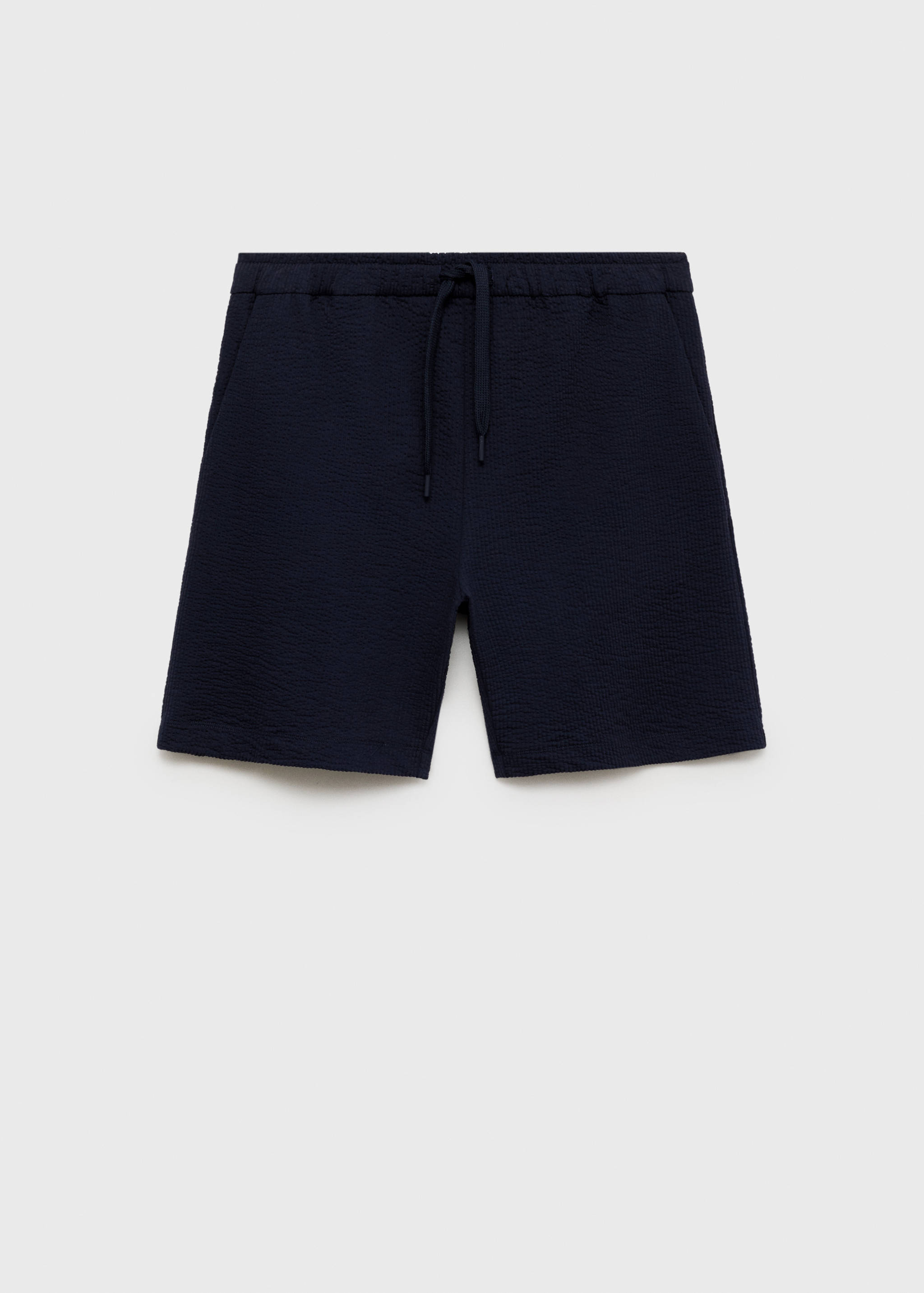 Seersucker shorts with drawstring - Article without model