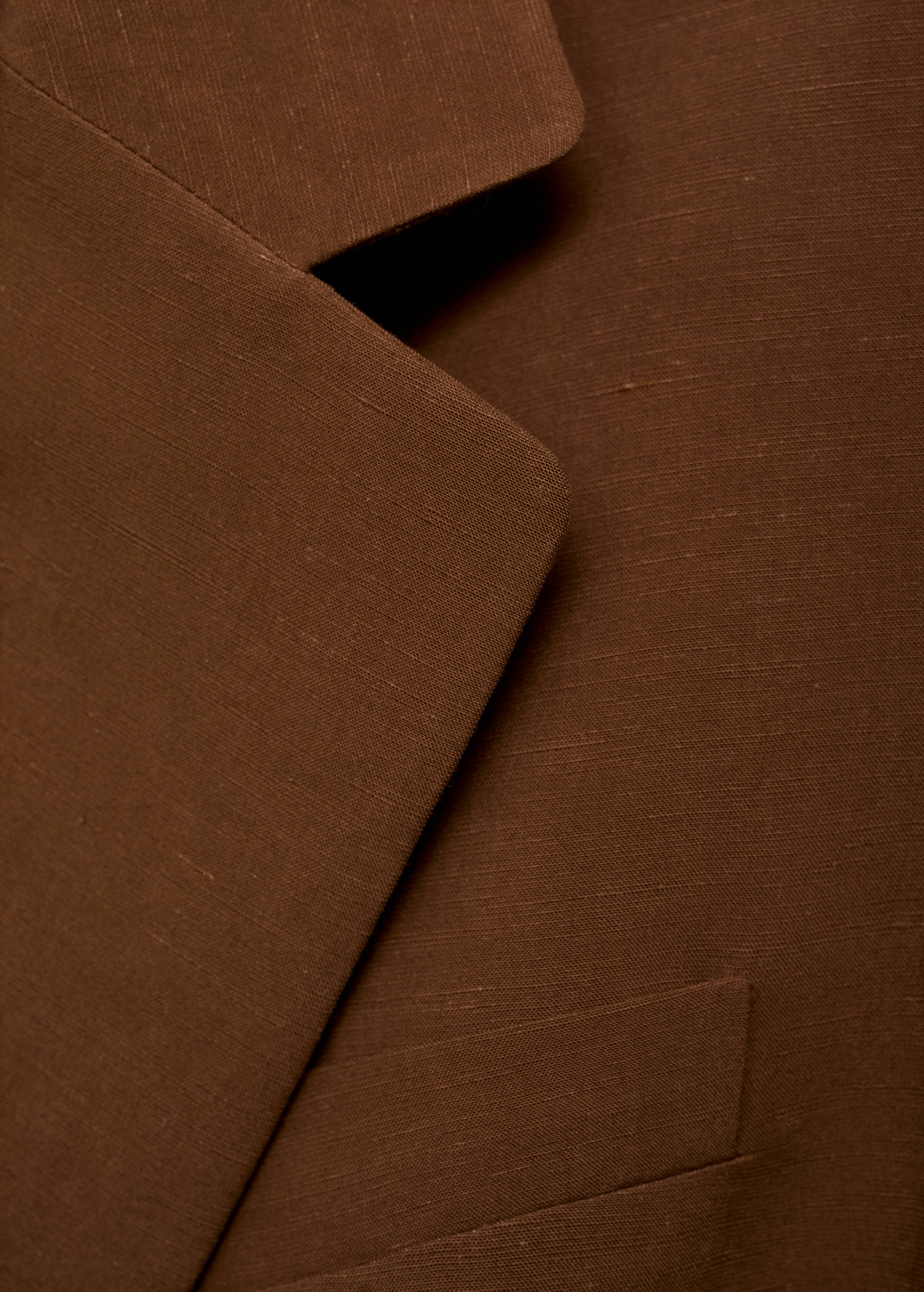 Blazer costume lin mélangé ceinture - Détail de l'article 8