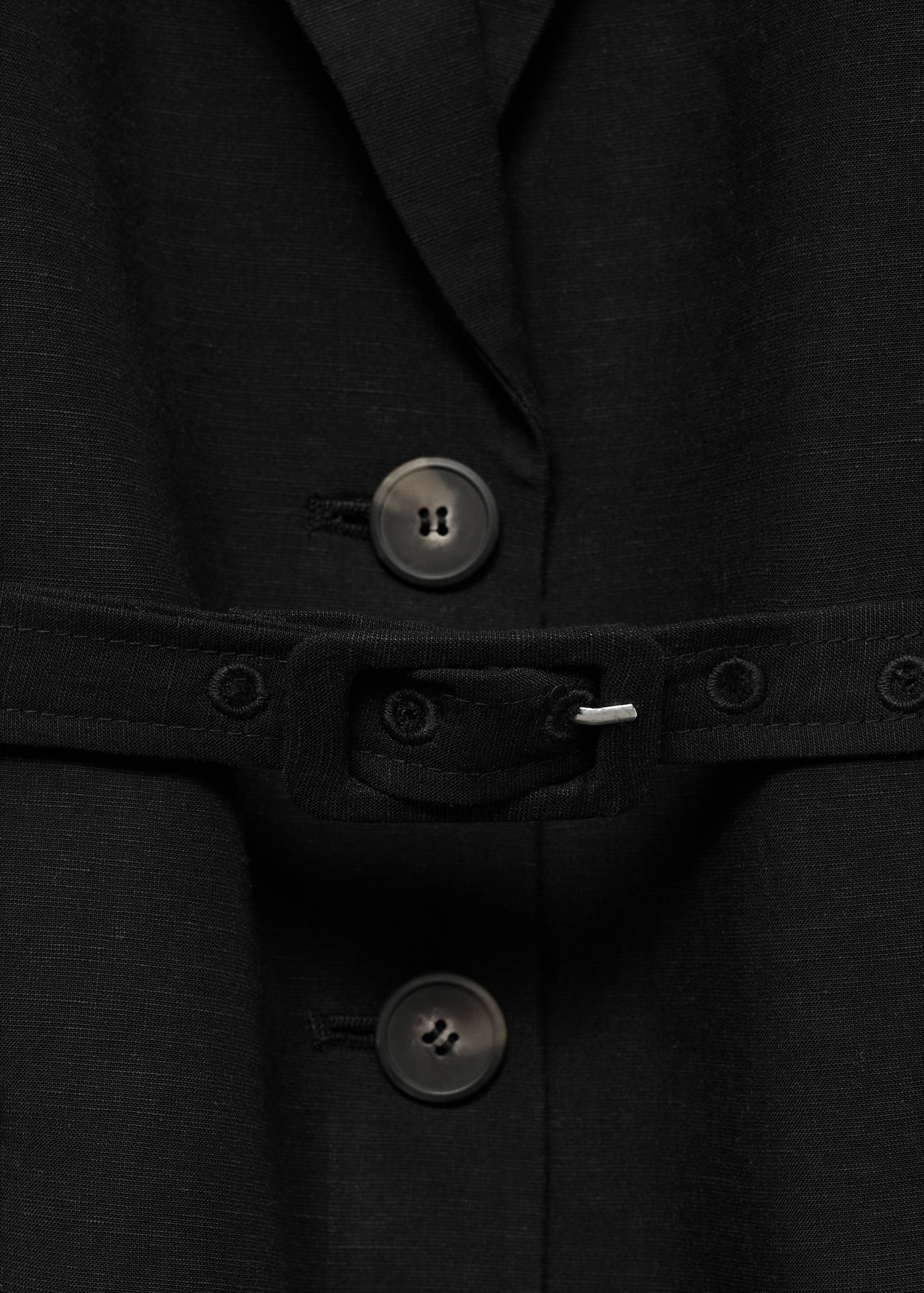Blazer costume lin mélangé ceinture - Détail de l'article 8