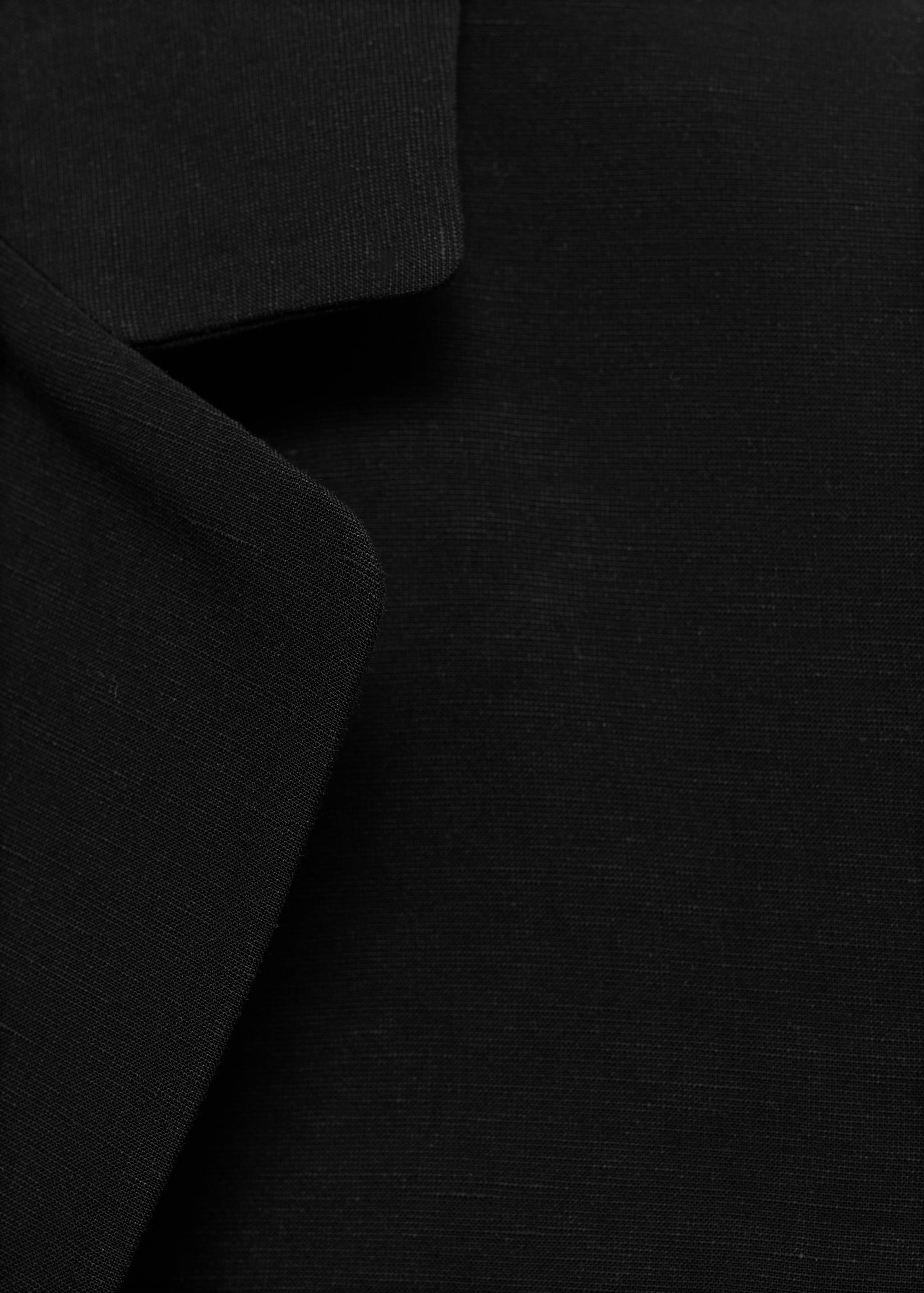 Blazer costume lin mélangé ceinture - Détail de l'article 0