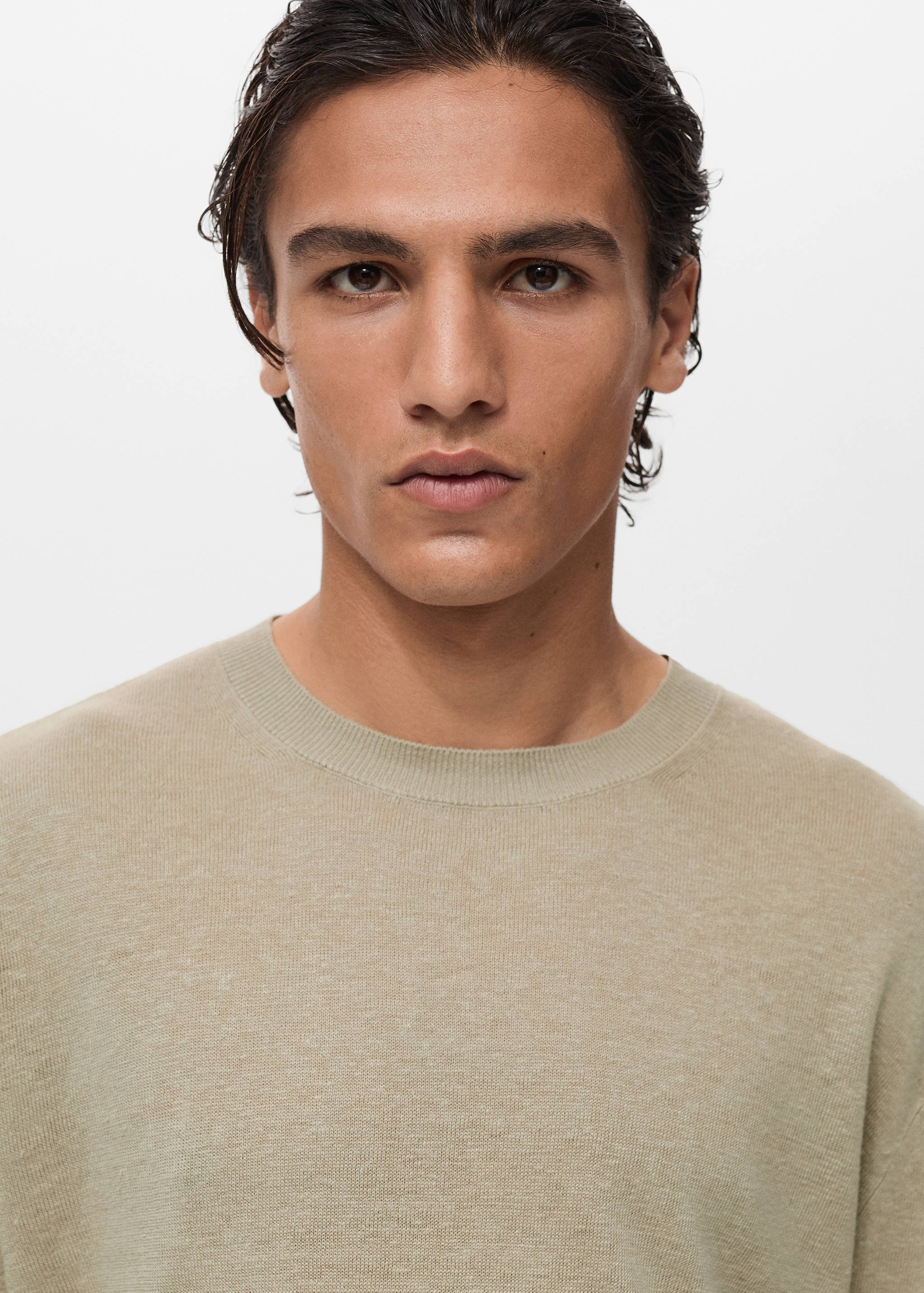 100% linen flowy sweater - Details of the article 1