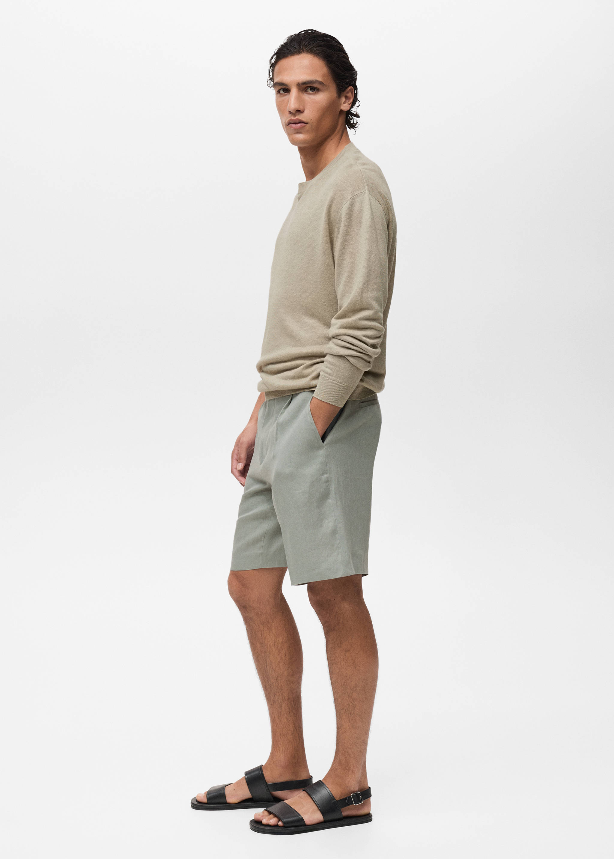 100% linen flowy sweater - Details of the article 2