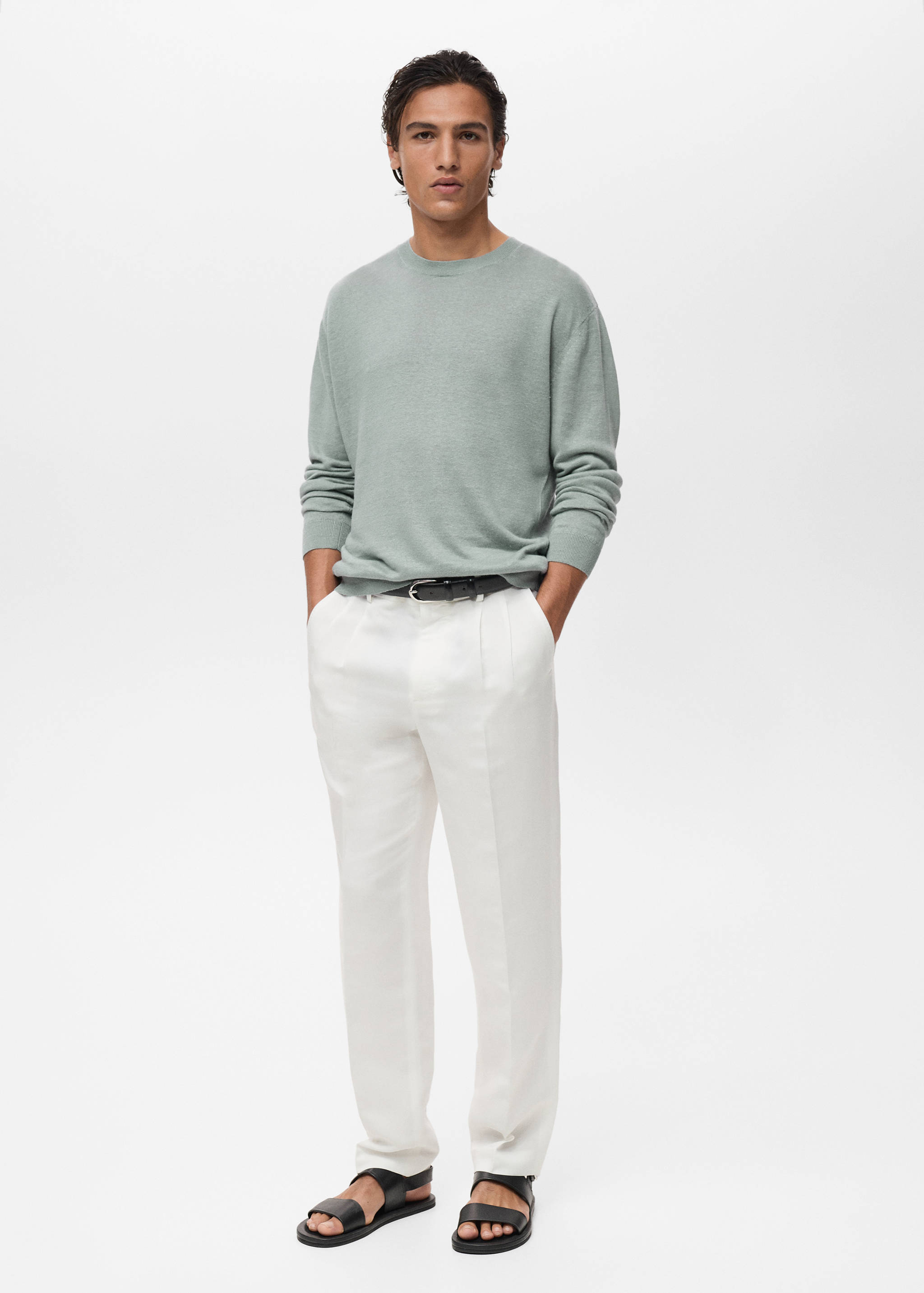 100% linen flowy sweater - General plane