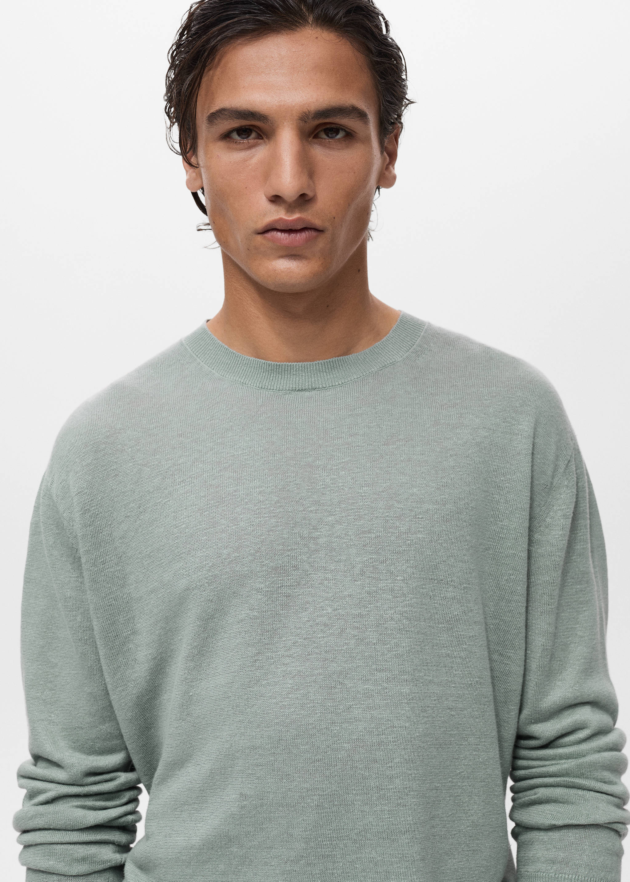 100% linen flowy sweater - Details of the article 1