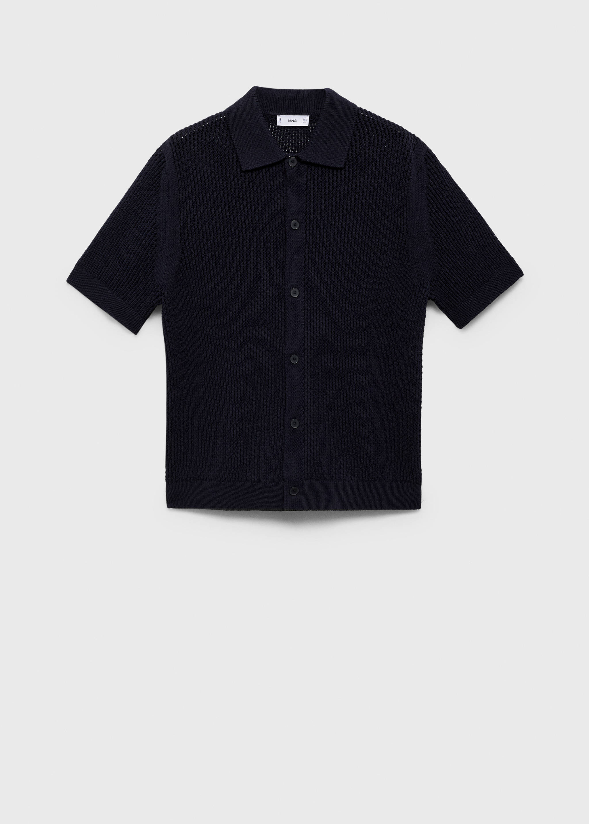 Openwork knitted cotton shirt - Article without model