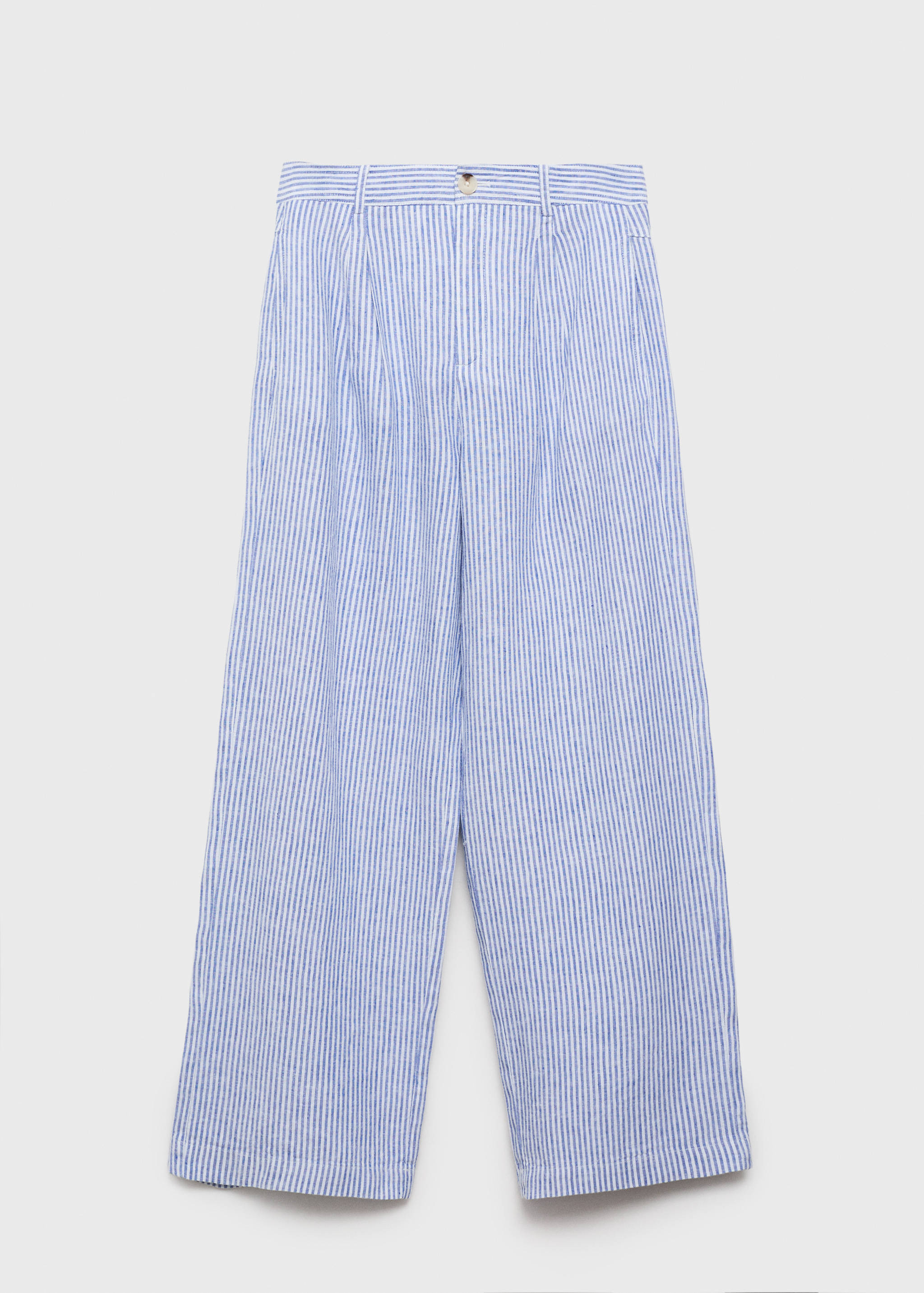 Striped linen-blend pants - Article without model