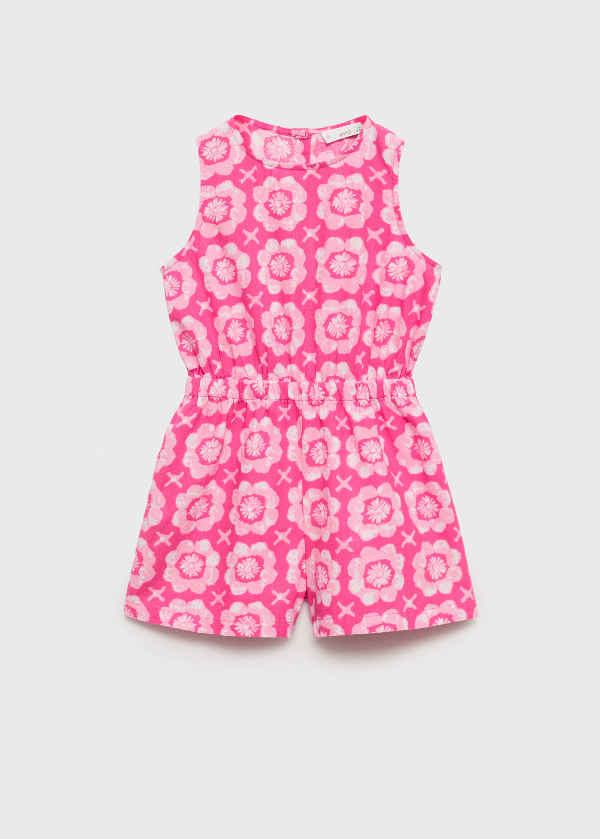 Linen-blend printed jumpsuit - Article without model