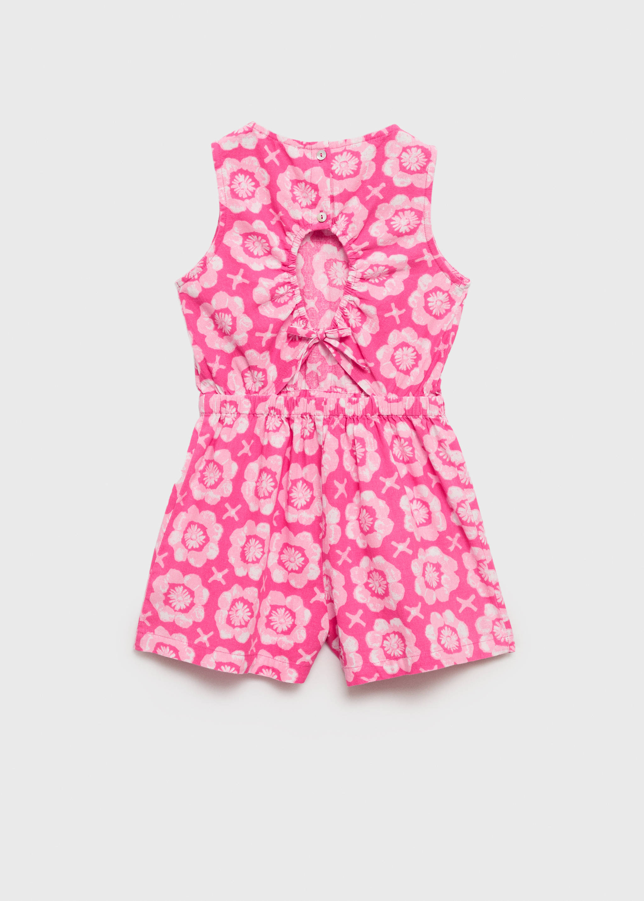 Linen-blend printed jumpsuit - Reverse of the article