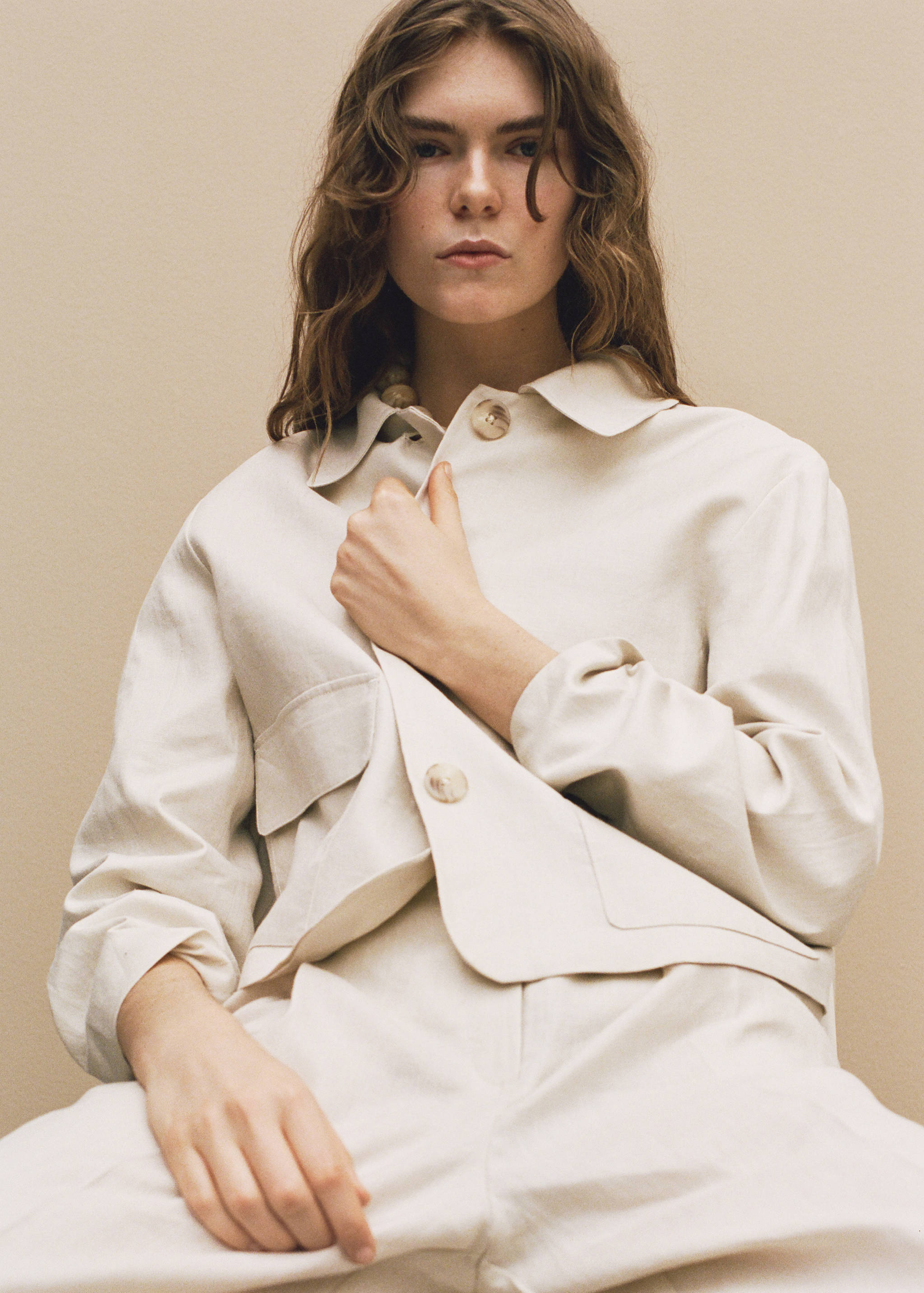 Pocket linen-blend jacket - Details of the article 6