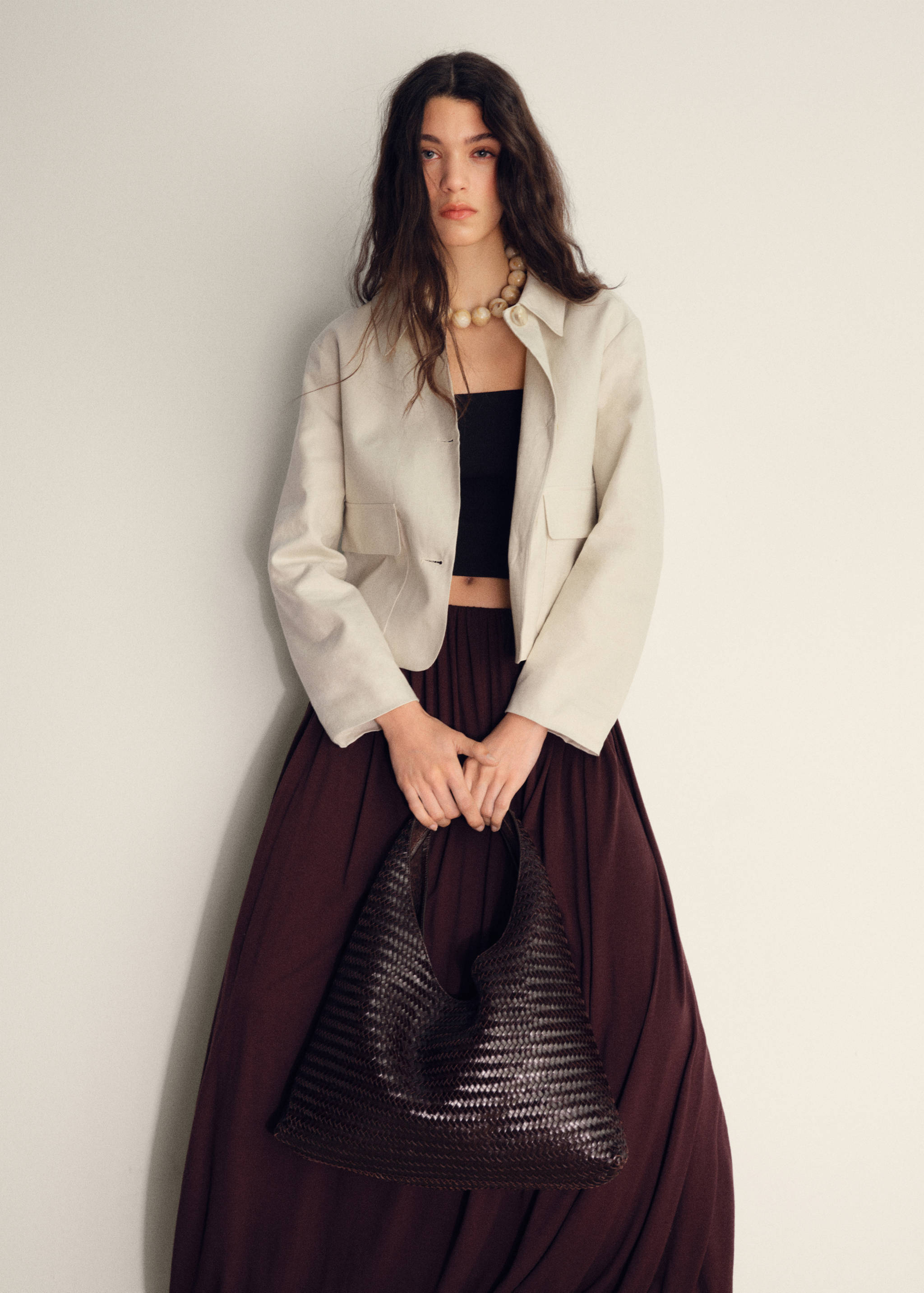 Pocket linen-blend jacket - Details of the article 2