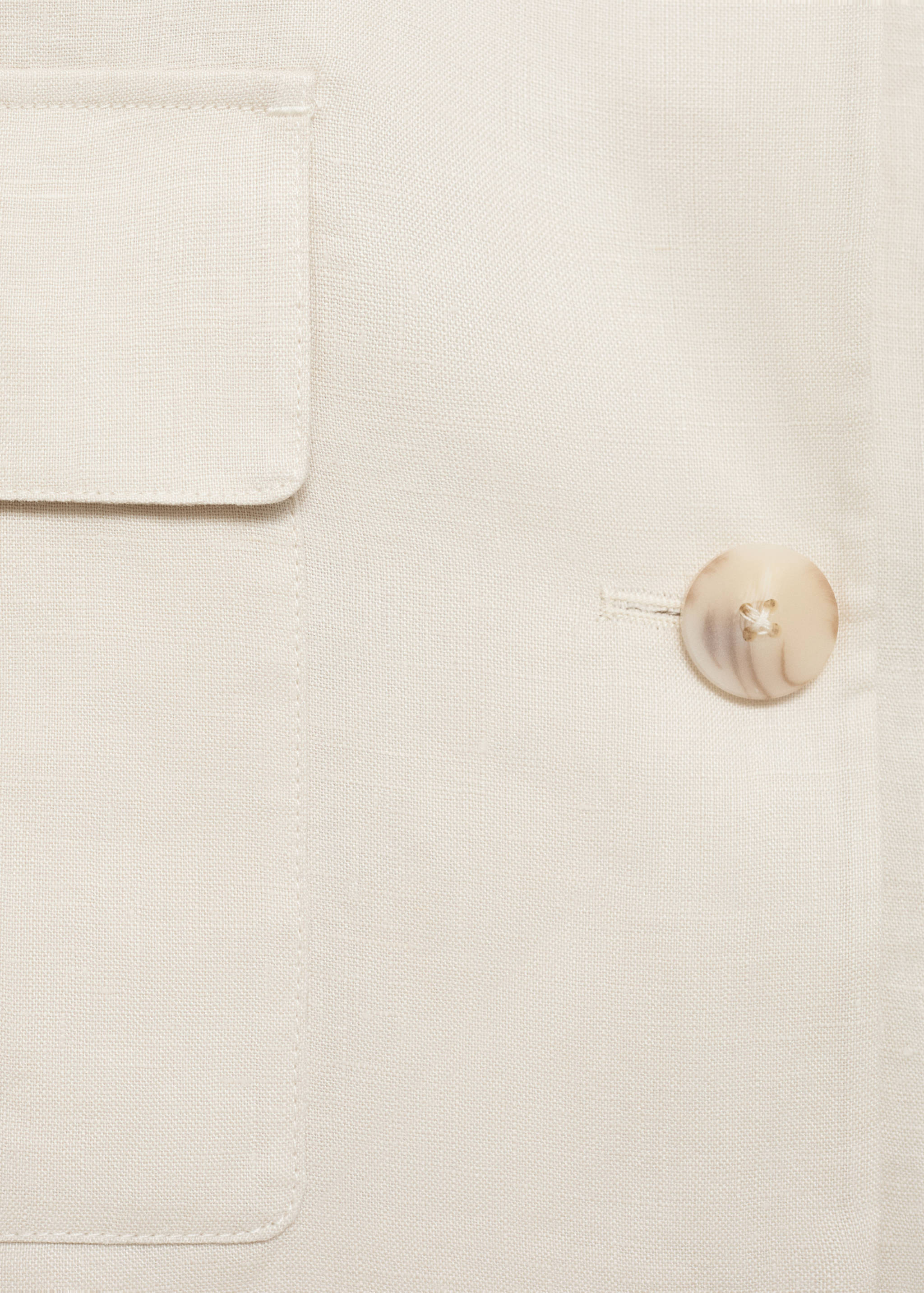 Pocket linen-blend jacket - Details of the article 0