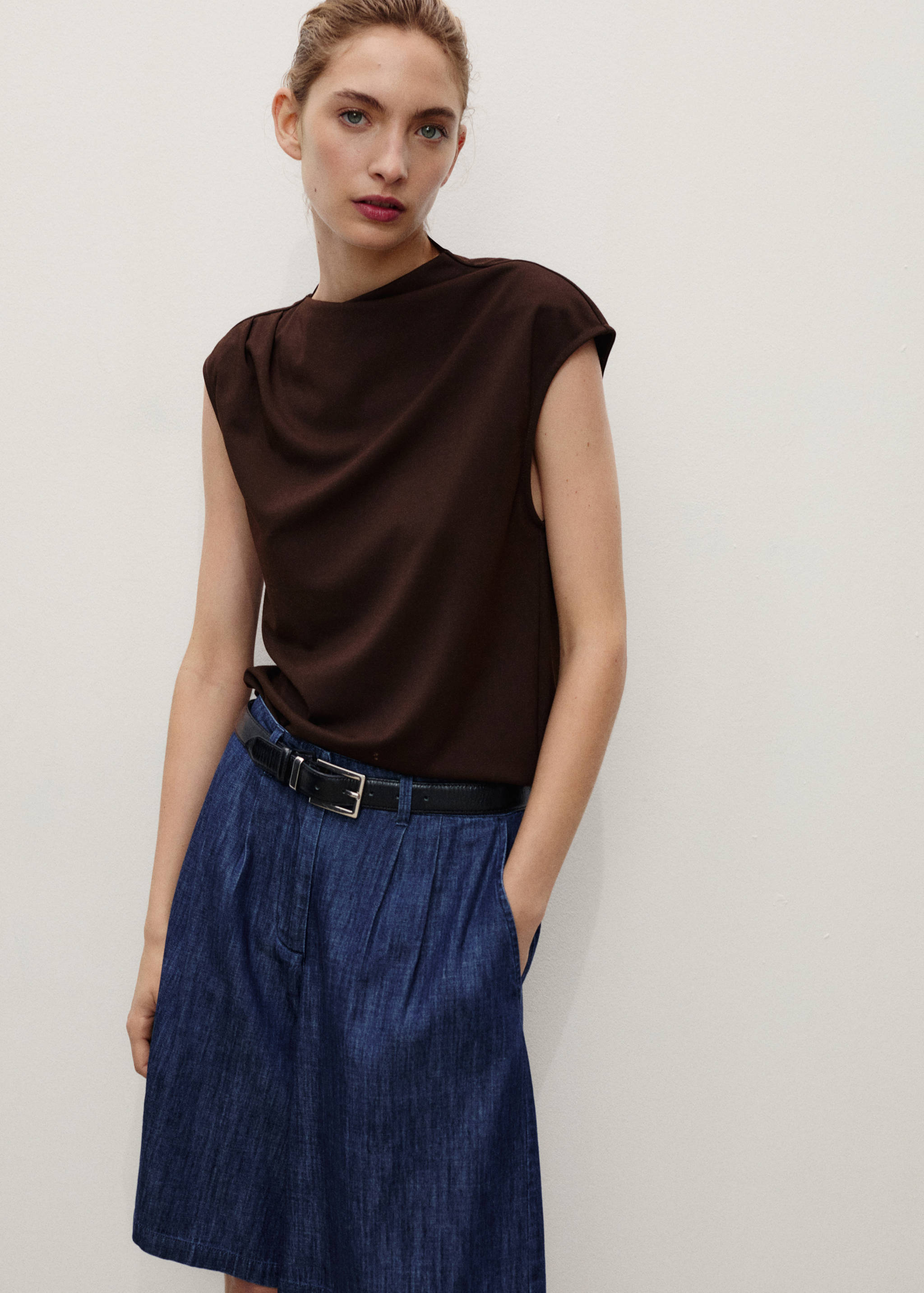 Bermudas denim rectas rinse wash - Detalle del artículo 2