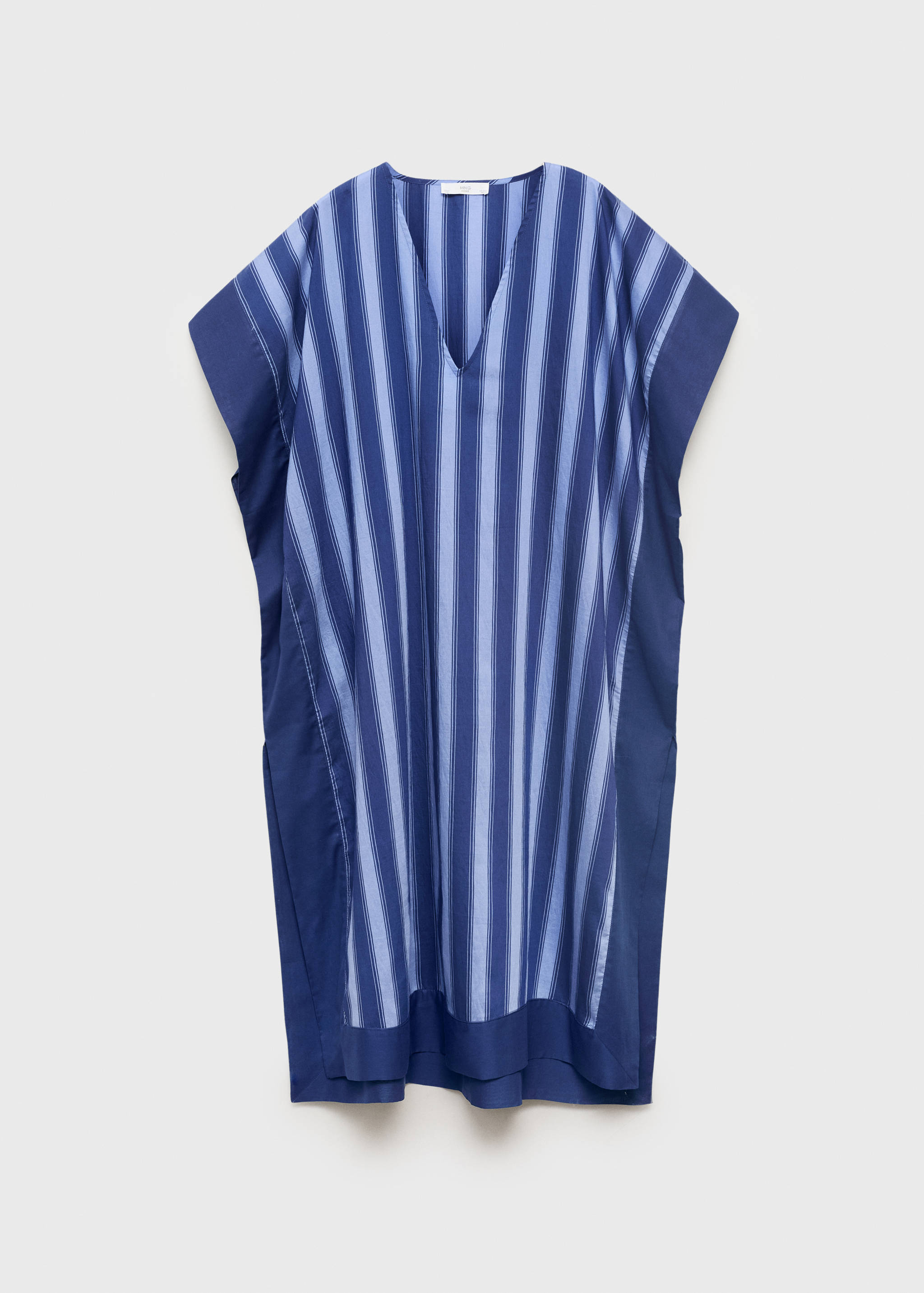 Lyocell two-tone caftan with woven stripe - Article without model